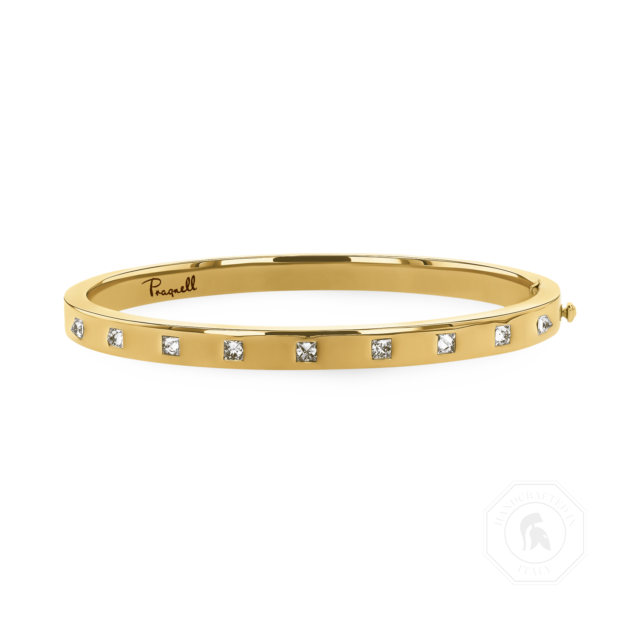 Inverted Princess Cut Diamond RockChic Bangle Princess Cut, Channel Set_1