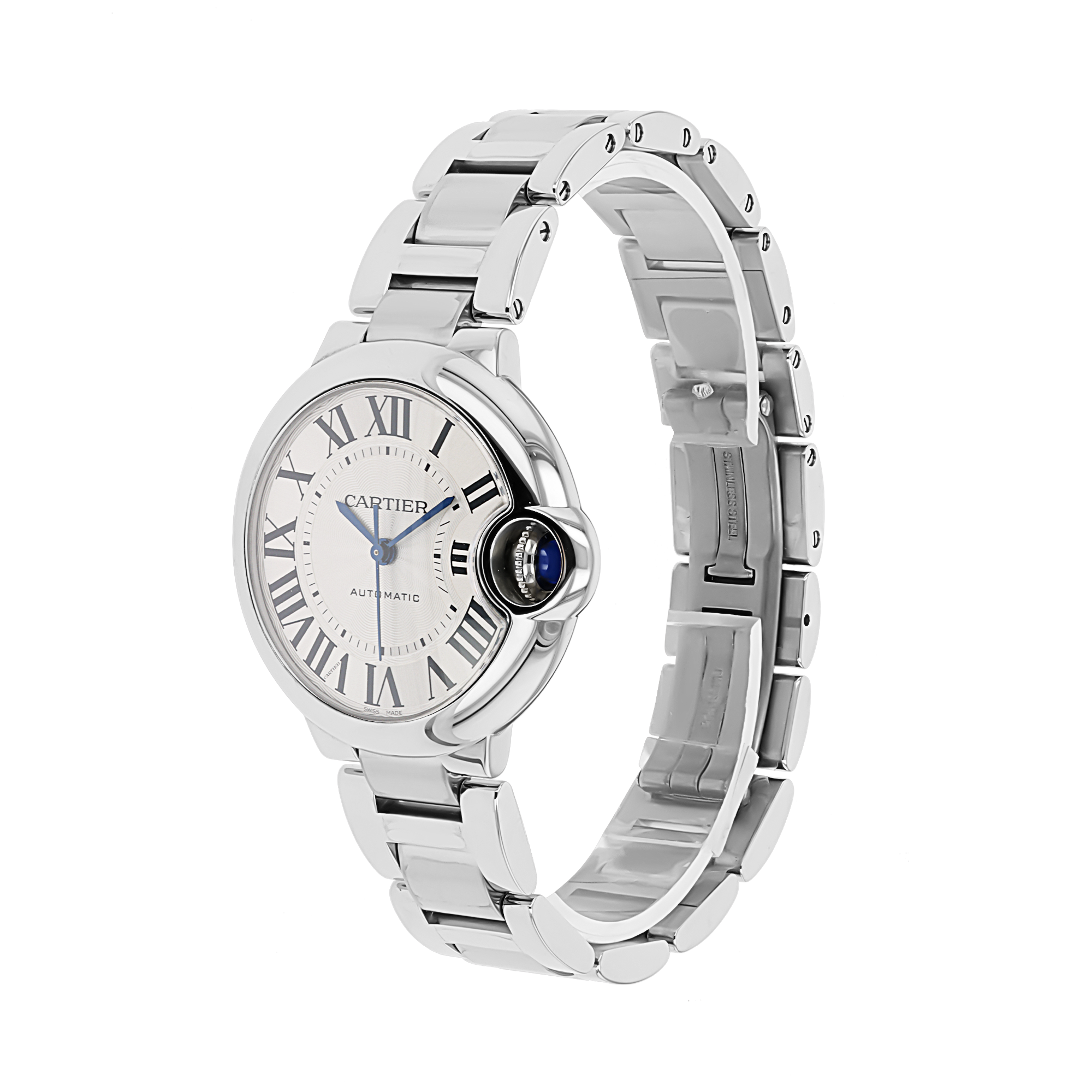 Pre-Owned Cartier Ballon Bleu de Cartier 33mm, Silver Dial, Roman Numerals_2