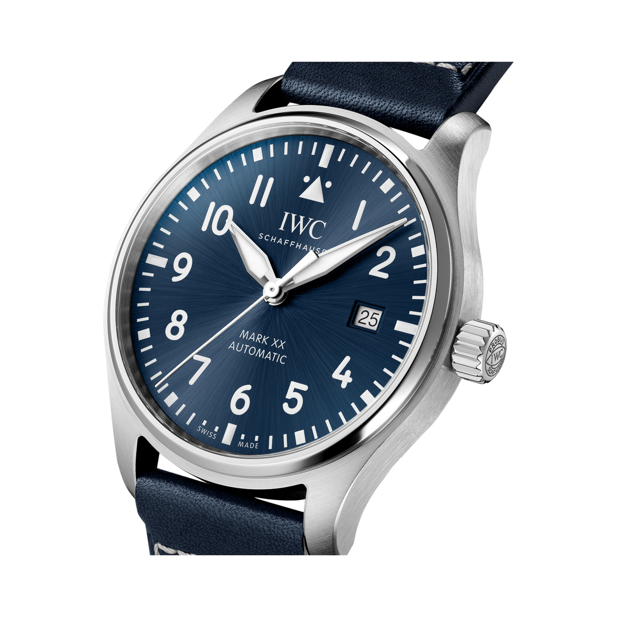 IWC Pilot's Mark XX 40mm, Blue Dial, Arabic/Baton Numerals_3