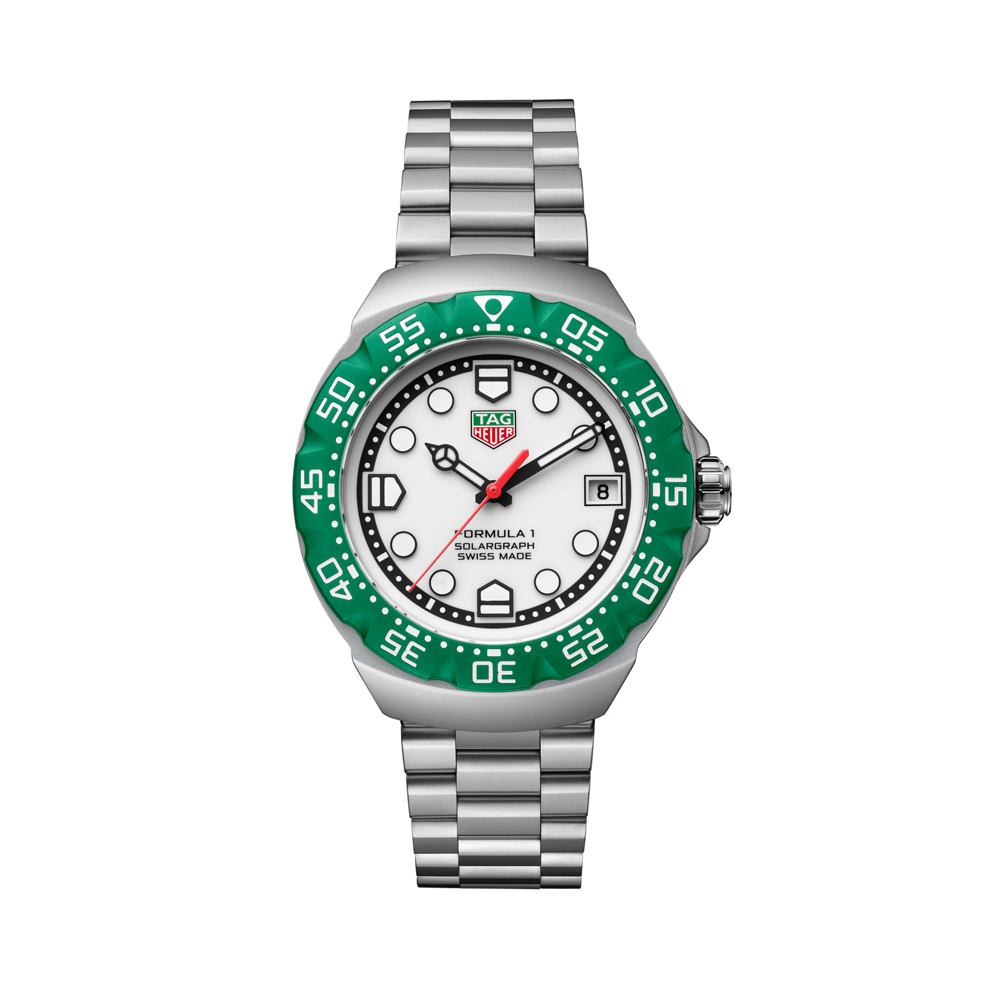TAG Heuer Formula 1 SolarGraph 38mm, White Dial, Baton/Arabic Numerals_1