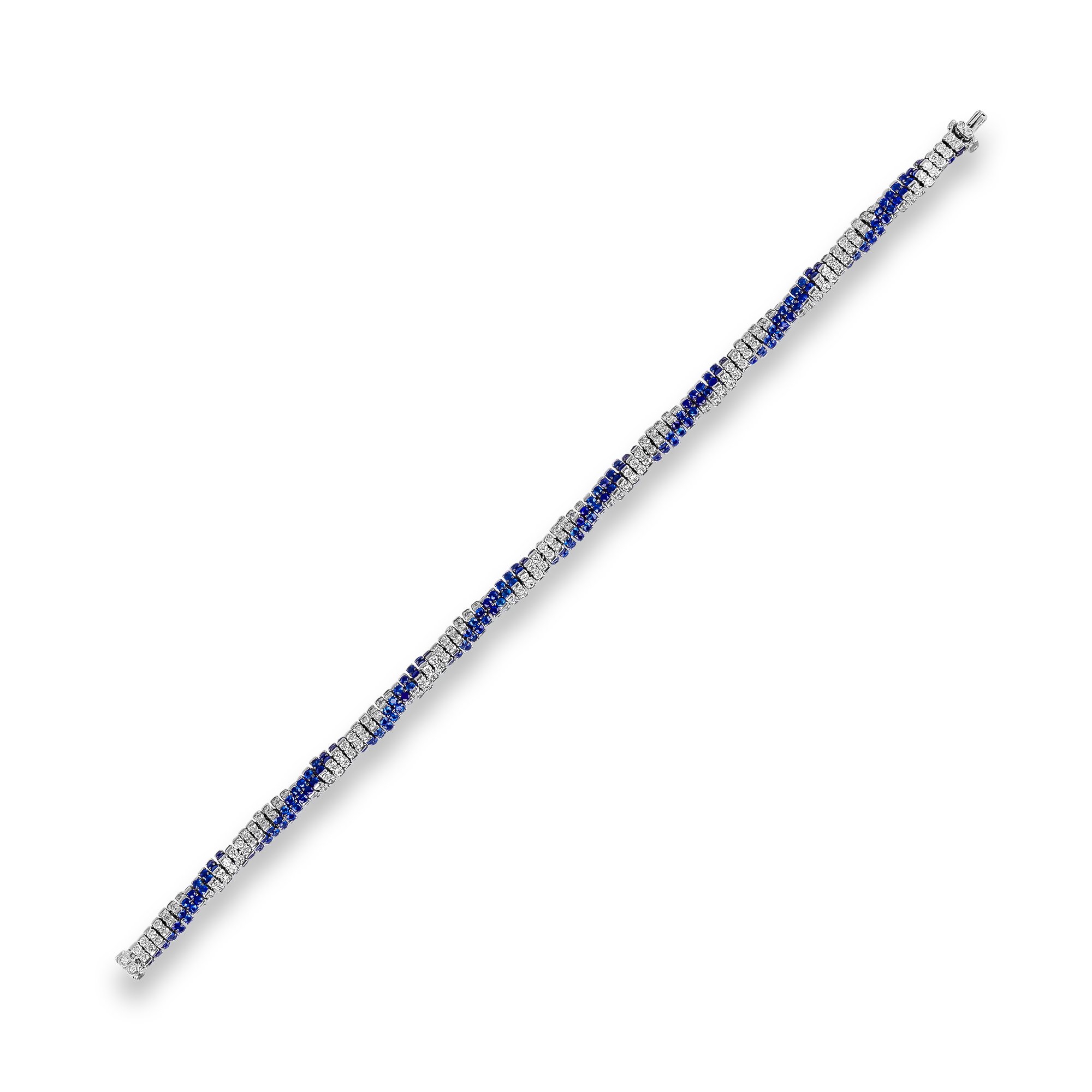 Brilliant Cut Sapphire and Diamond Twist Bracelet Brilliant cut, Claw set_2