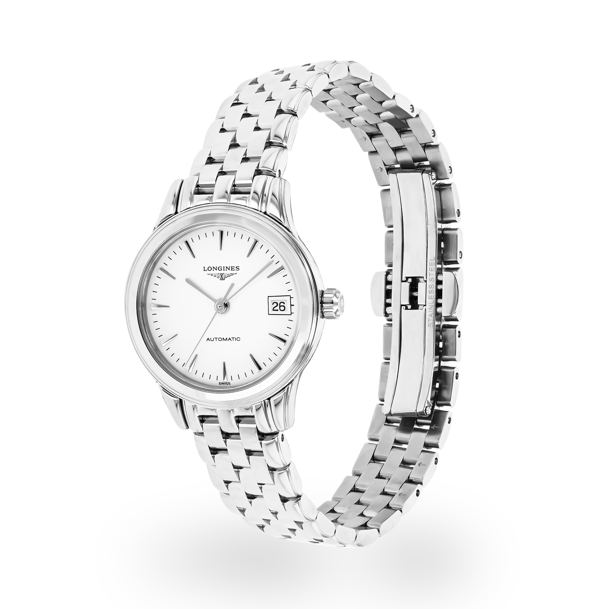 Pre-Owned Longines Flagship 26mm, White Dial, Baton Numerals_2