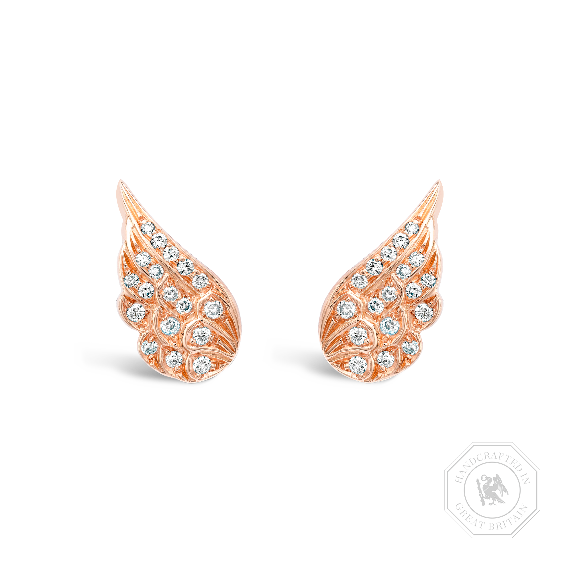 Tiara Small Diamond Earrings Brilliant Cut, Grain Set_1