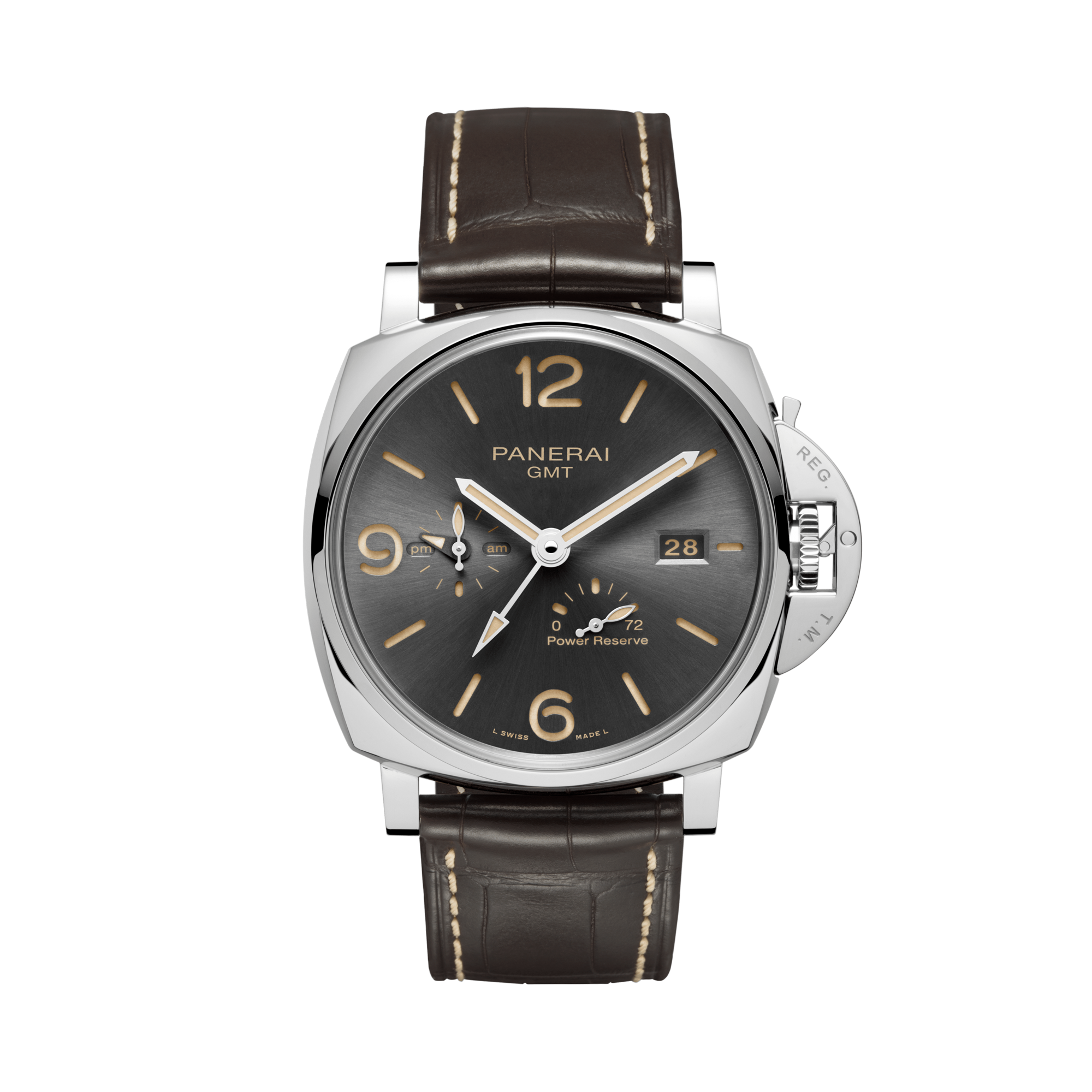 Luminor Due GMT Power Reserve - 45mm Grey Dial, Arabic/Baton Numerals_1