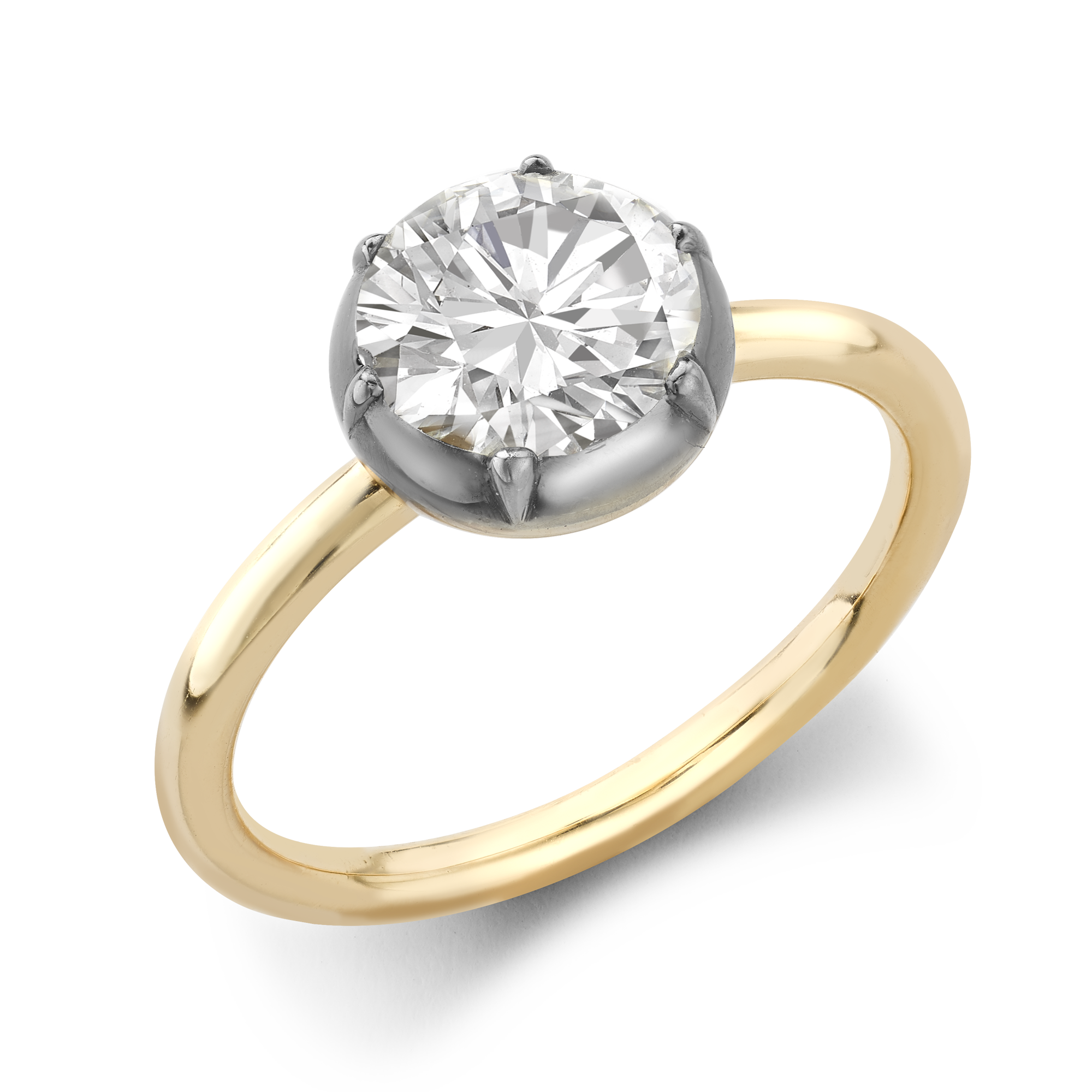Georgian Setting 1.43ct Diamond Solitaire Ring Brilliant cut, Claw set_1