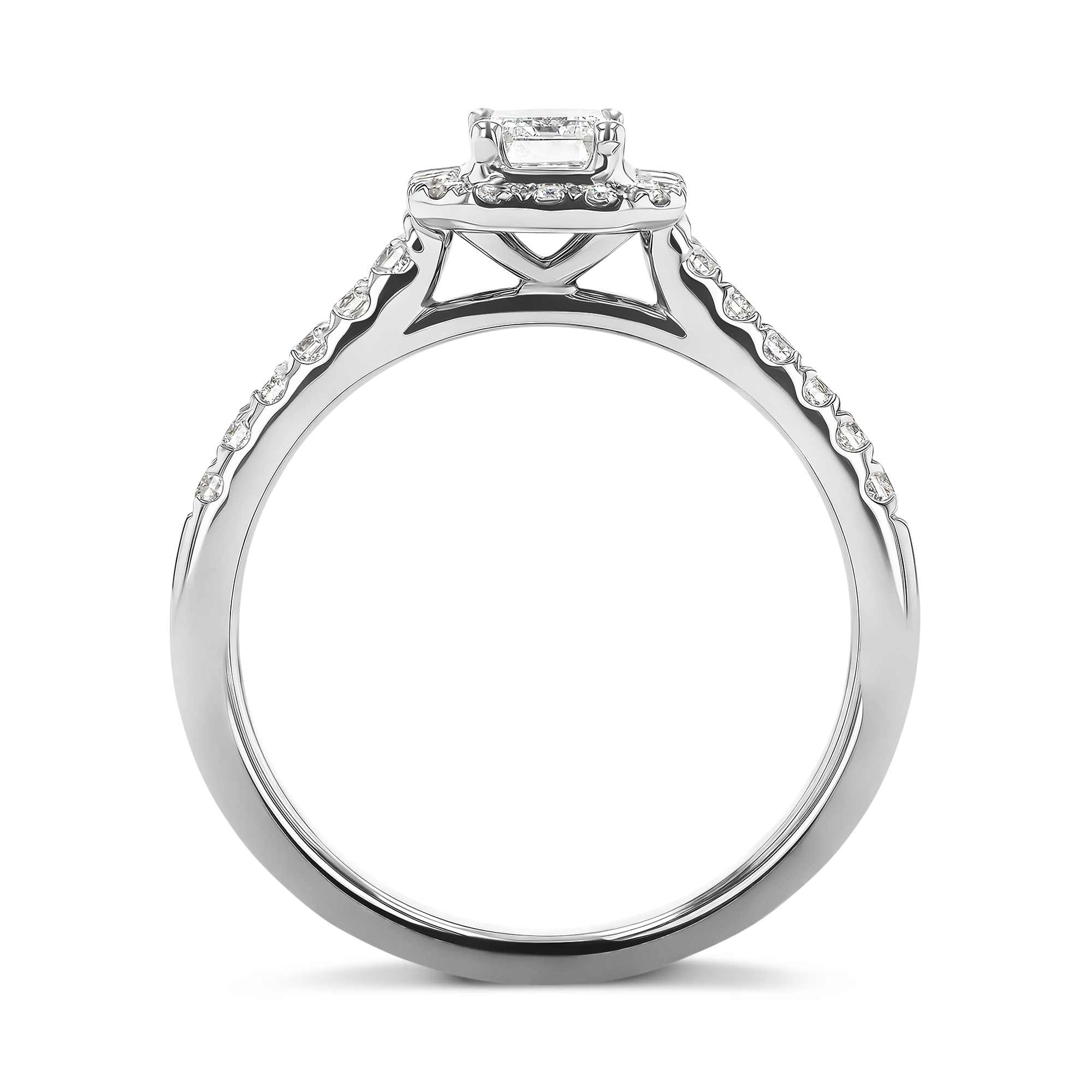 Celestial 0.50ct Diamond Cluster Ring Emerald Cut, Claw Set_3