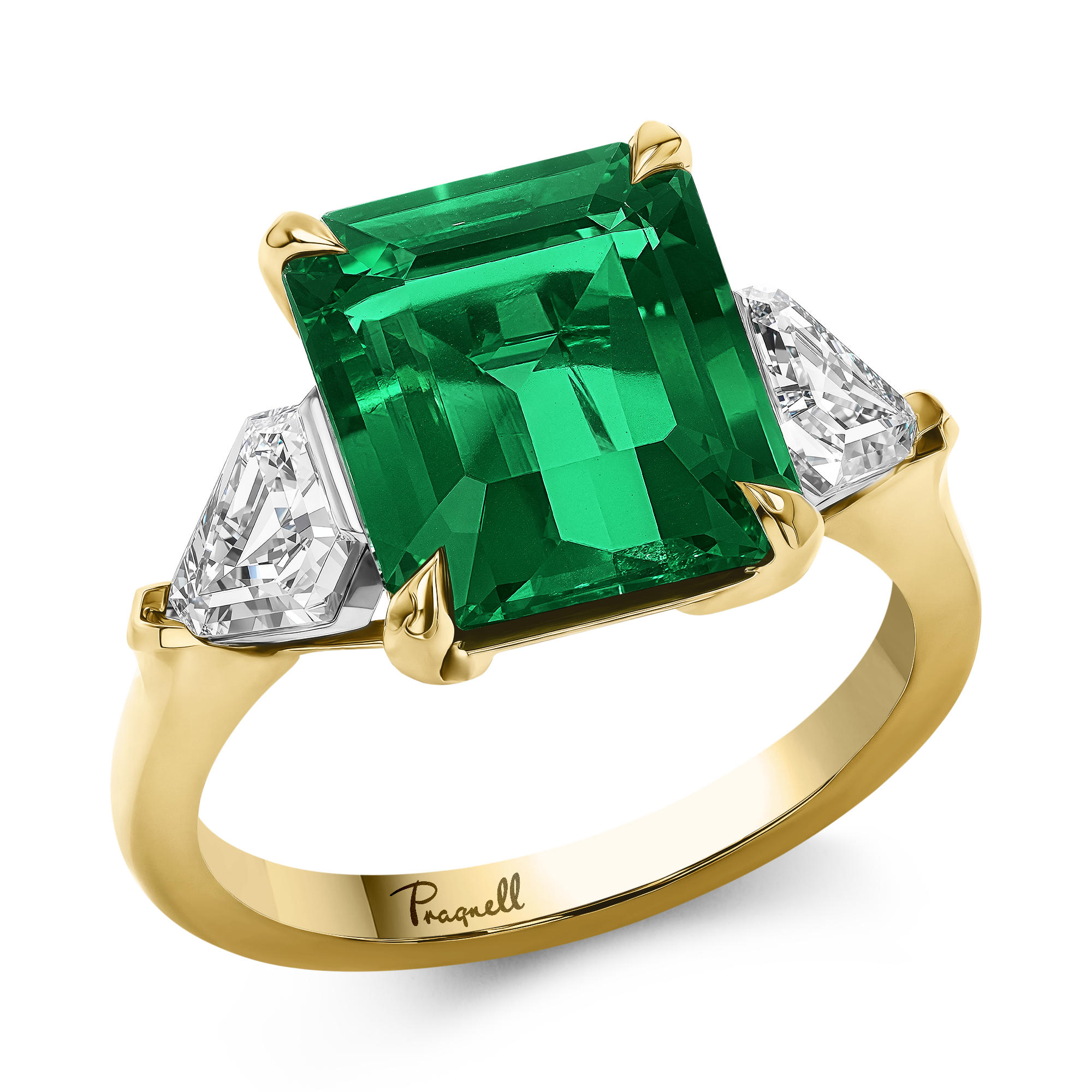 Masterpiece 4.847ct Muzo Emerald and Diamond Ring Octagonal Cut, Claw Set_1