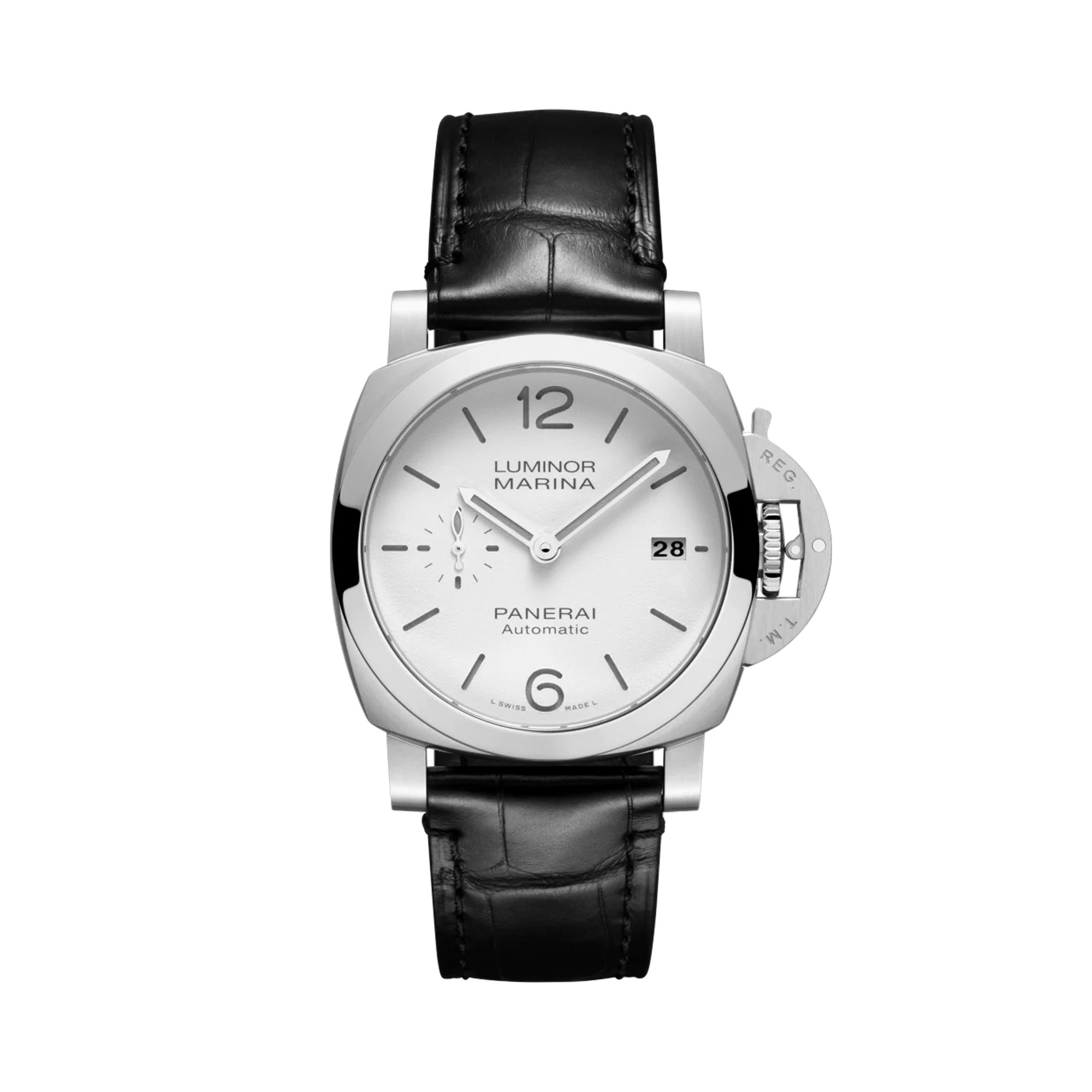 Panerai Luminor Marina 40mm, White Dial, Arabic/Baton Numerals_1