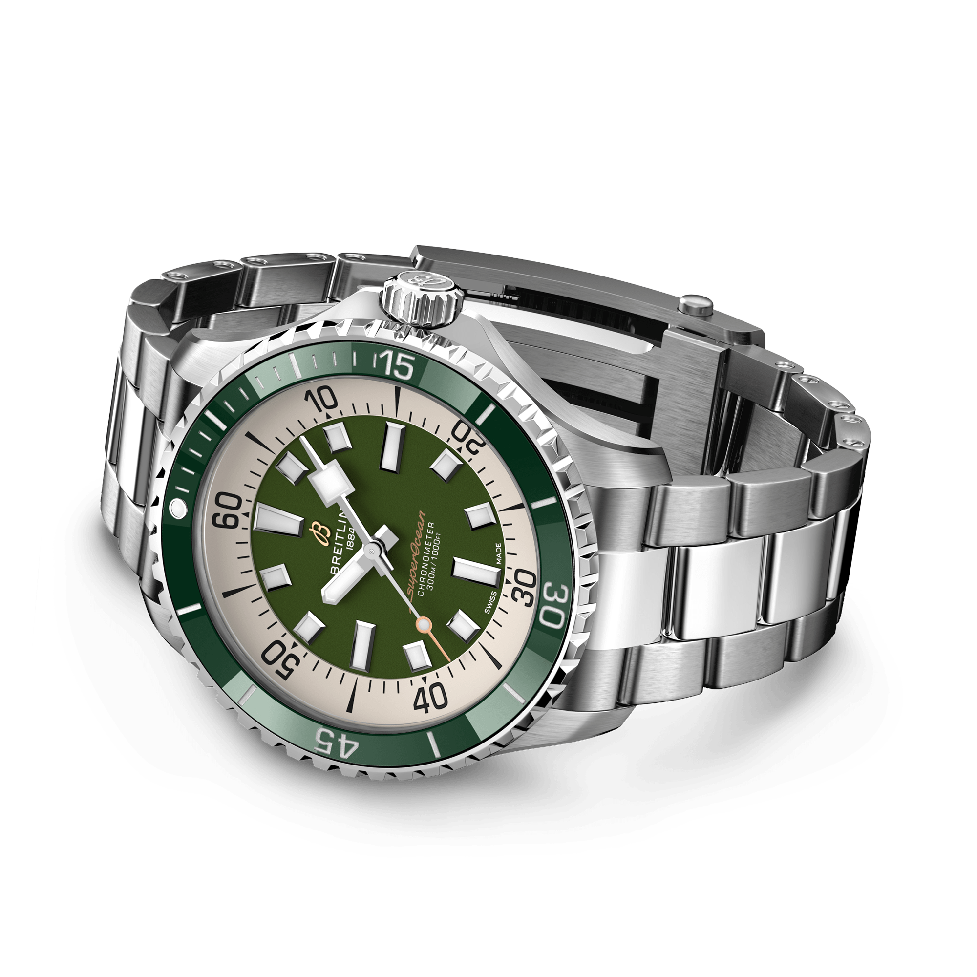 Breitling Superocean Automatic 44 44mm, Green Dial, Arabic & Baton Numerals_4