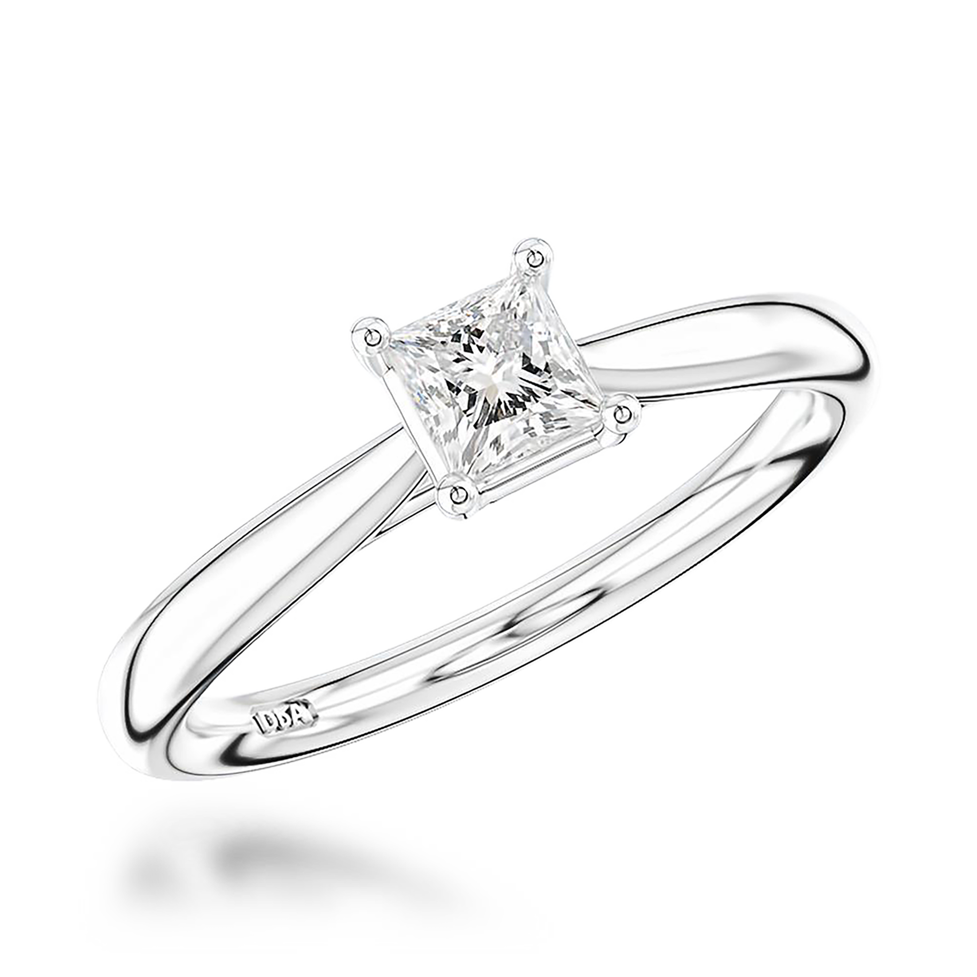 Classic 0.40ct Diamond Solitaire Ring Princess Cut, Claw Set_1