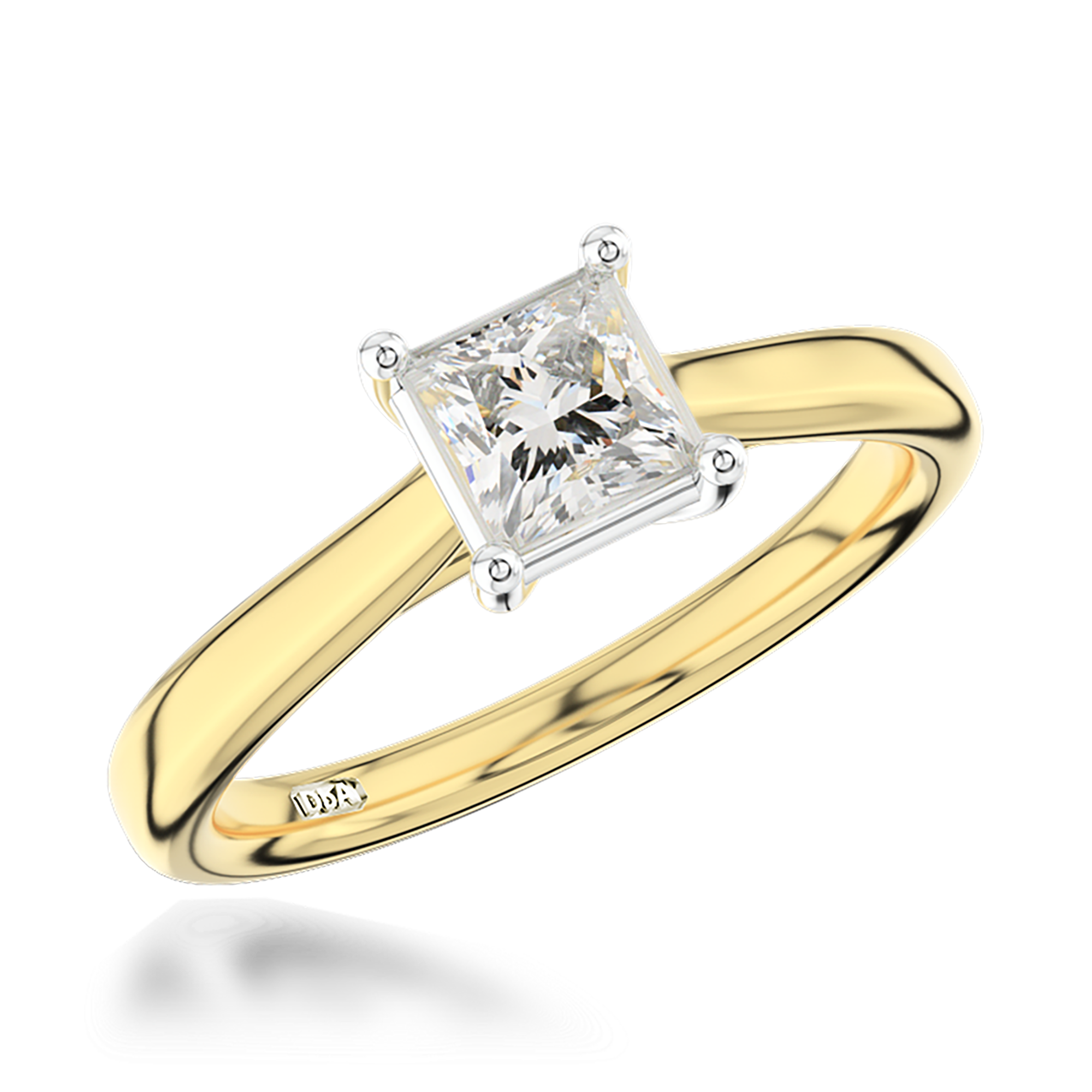 Gaia 0.70ct Diamond Solitaire Ring Princess Cut, Claw Set_1