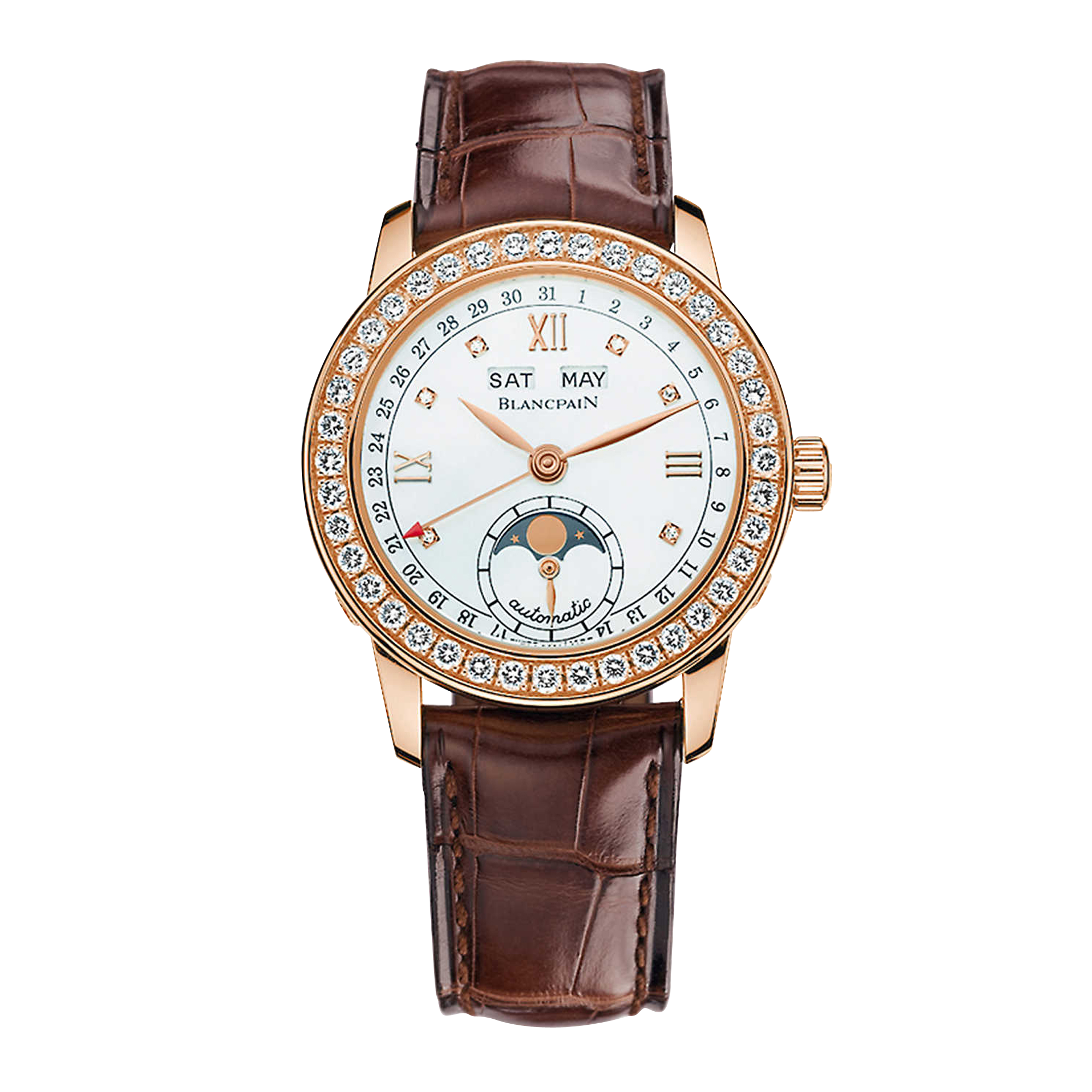 Blancpain Women 33.7mm, Mother of Pearl Dial, Diamond Numerals_1