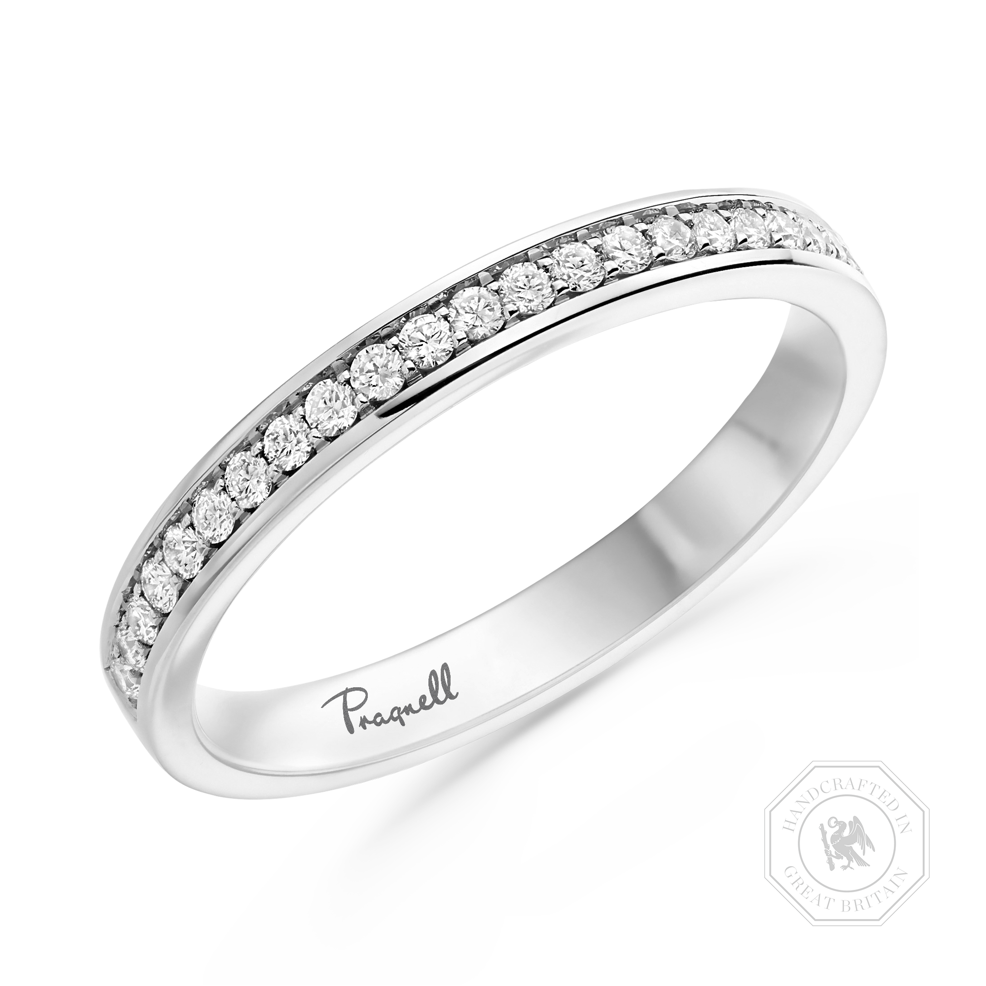 Brilliant Cut Diamond Half Eternity Ring Brilliant Cut, Half Eternity, Thread Set_1