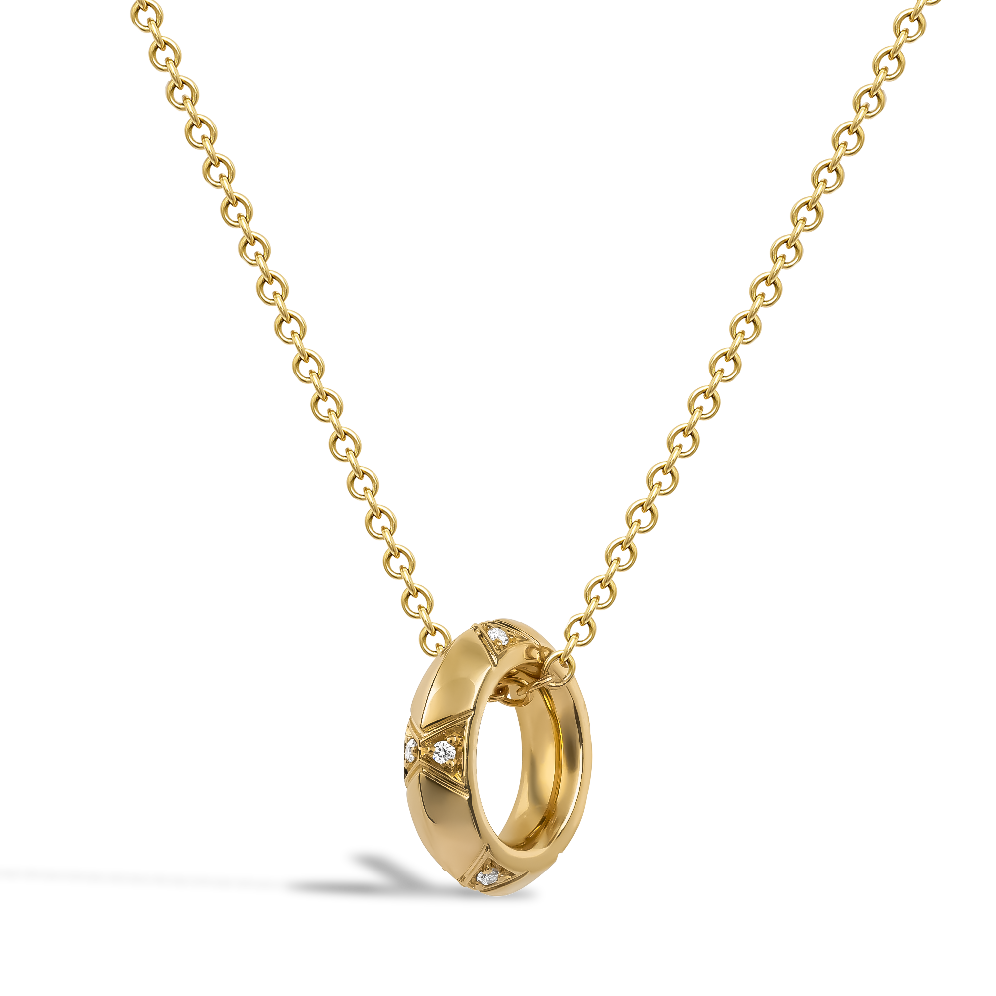 Origins Small Diamond Set Pendant Brilliant Cut, Grain Set_2