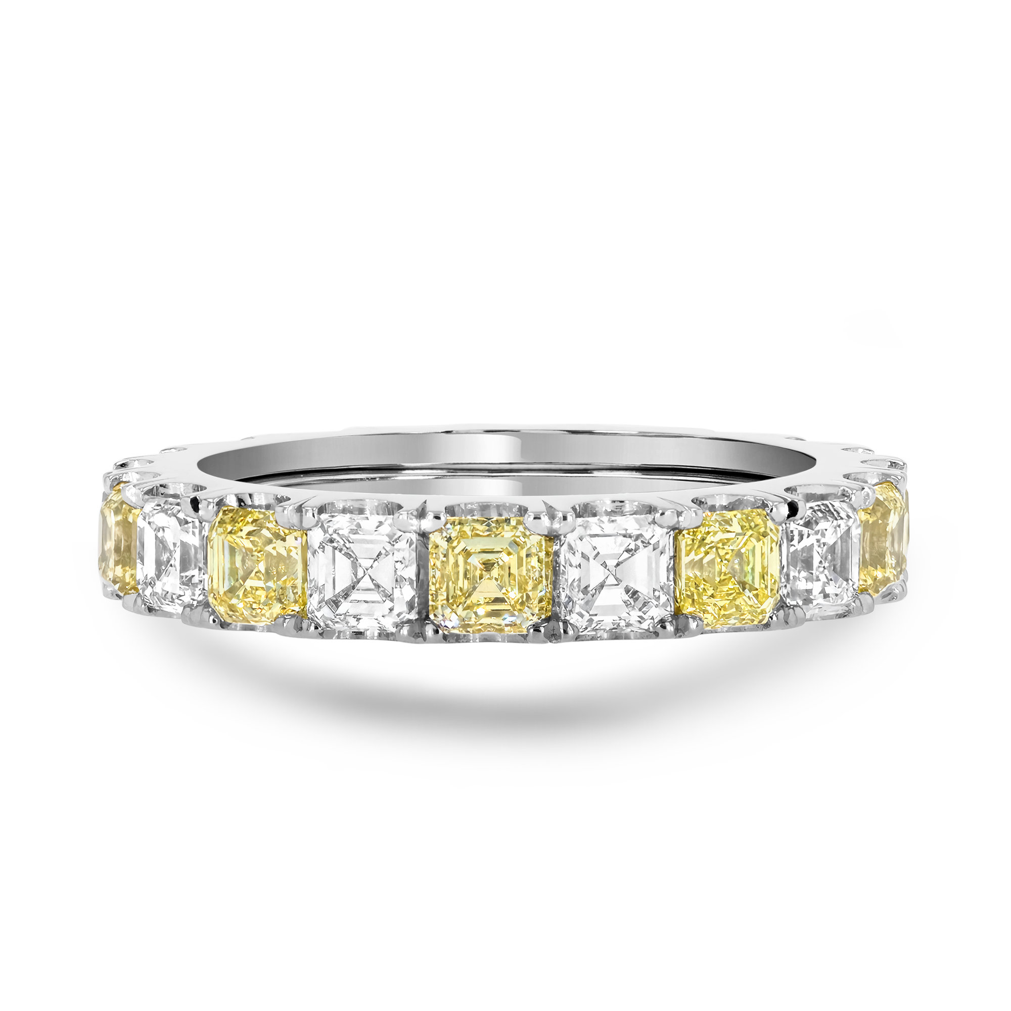 Diamond Asscher Cut Eternity Ring – gloriabassdesign