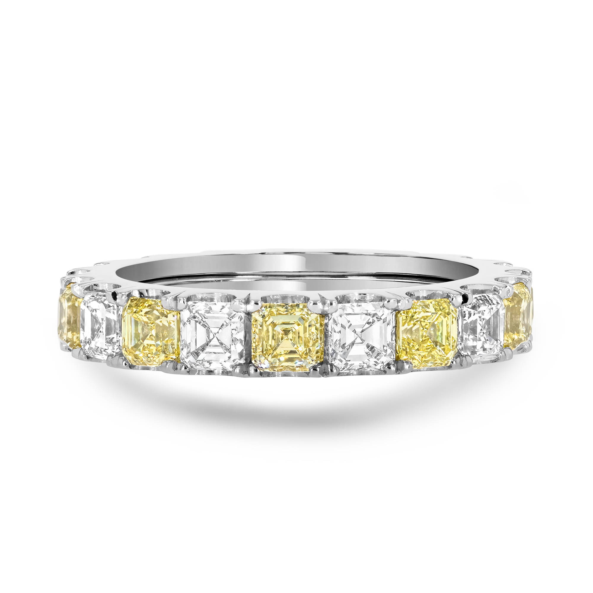 Wedding Band - Asscher Cut Diamond Eternity Wedding Anniversary Band 4.50  tcw.