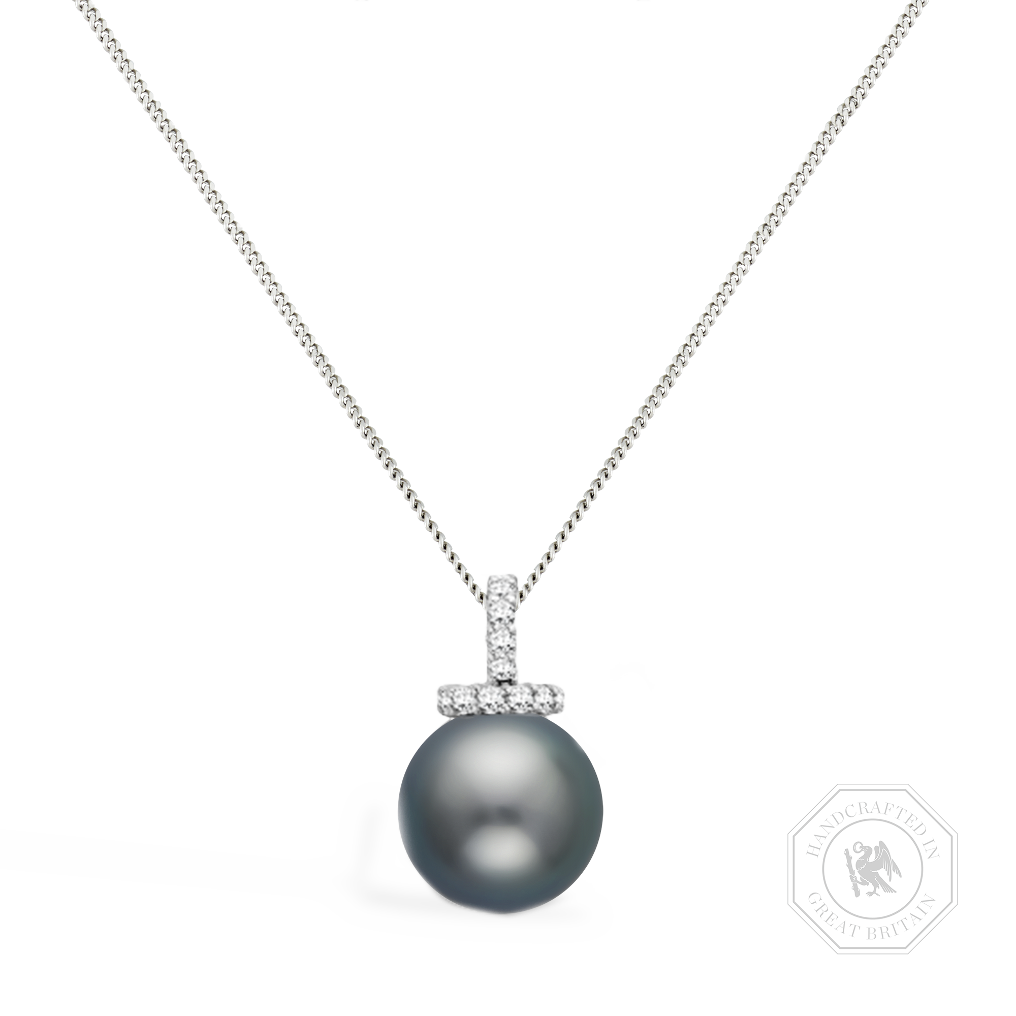 Tahitian Pearl Pendant Pendant with Brilliant Cut Diamonds_1