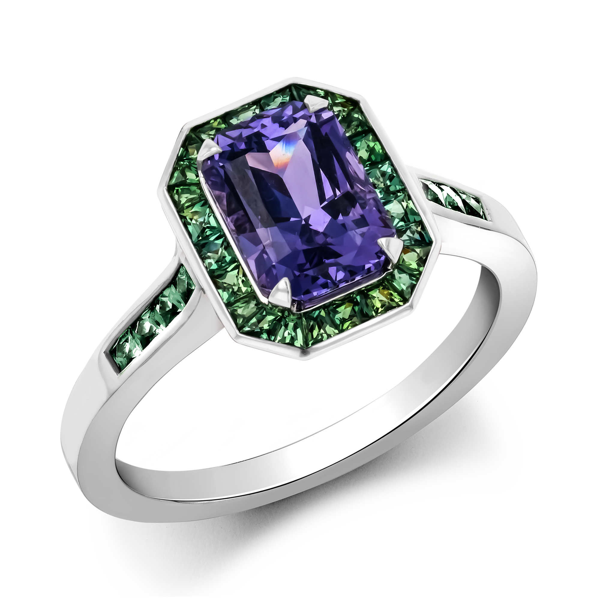 Natural 3.22 Carat Purple Spinel and Diamond Ring Set in 18 Karat Rose Gold  For Sale at 1stDibs | violet spinel ring, purple spinel ring, purple spinel  engagement ring