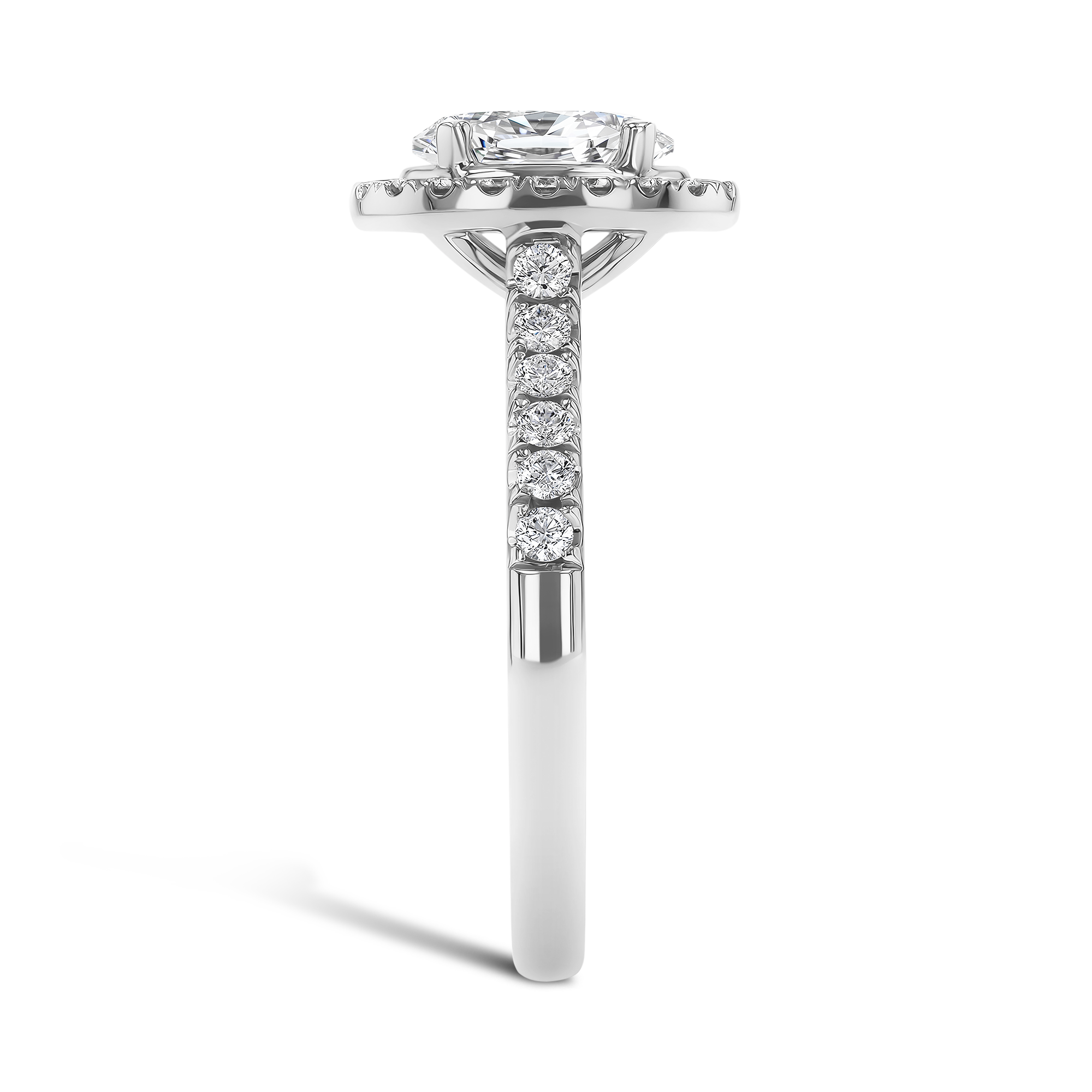 Celestial 0.30ct Oval Cut Diamond Cluster Ring Oval Cut, Claw Set_4