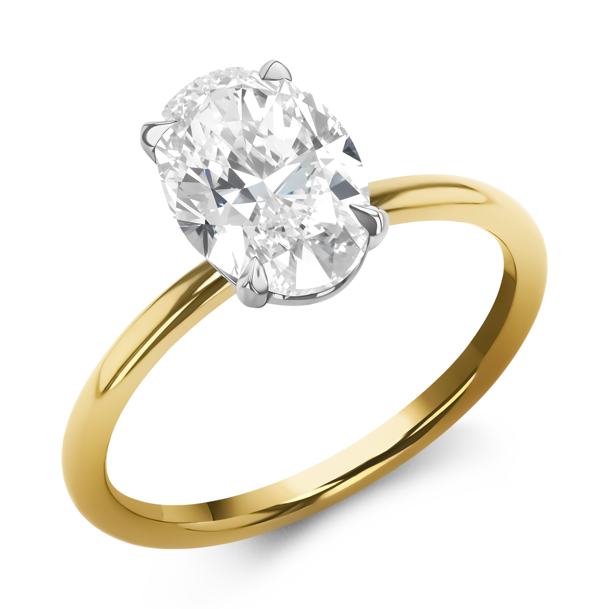 Classic 2.08ct Diamond Solitaire Ring Oval Cut, Claw Set_1