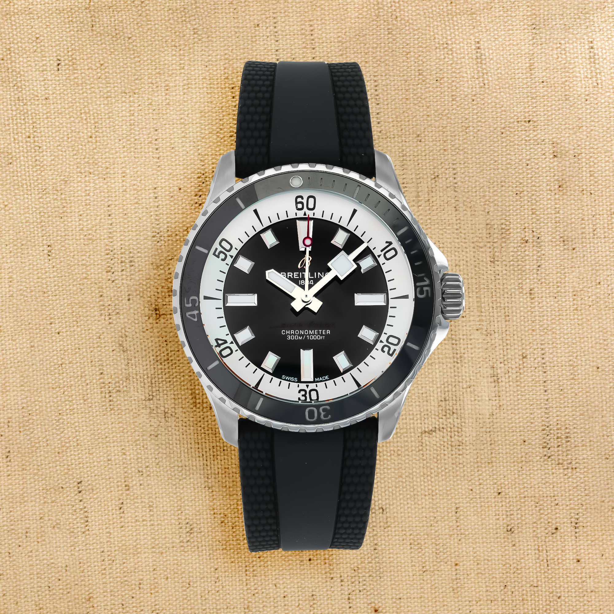 Pre-Owned Breitling Superocean Automatic 42 42mm, Black Dial, Baton Numerals_1