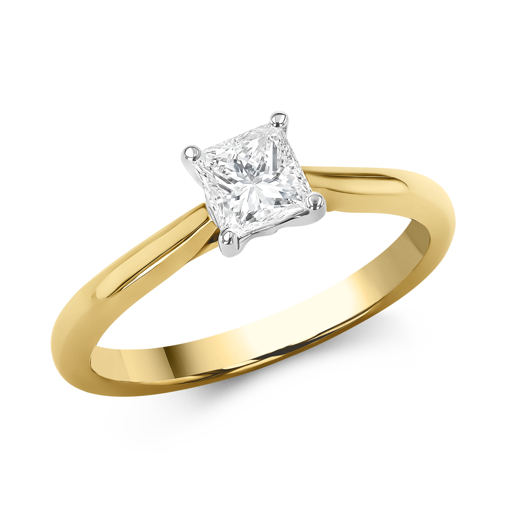 Gaia 0.50ct Diamond Solitaire Ring Princess Cut, Claw Set_1