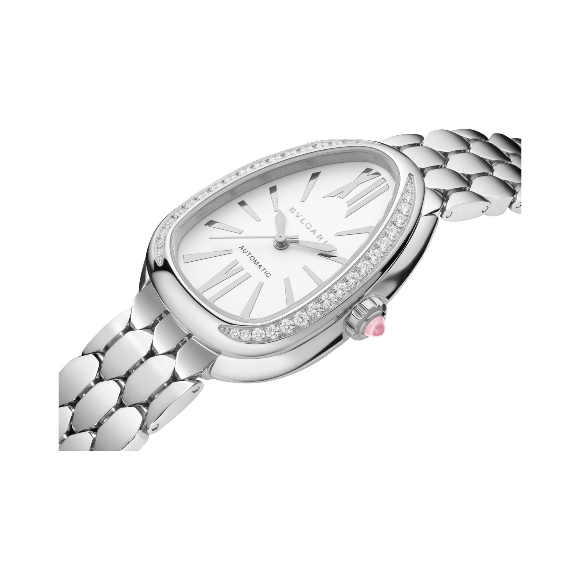 Bvlgari Serpenti Seduttori 34mm, White Dial, Baton/Roman Numerals_2