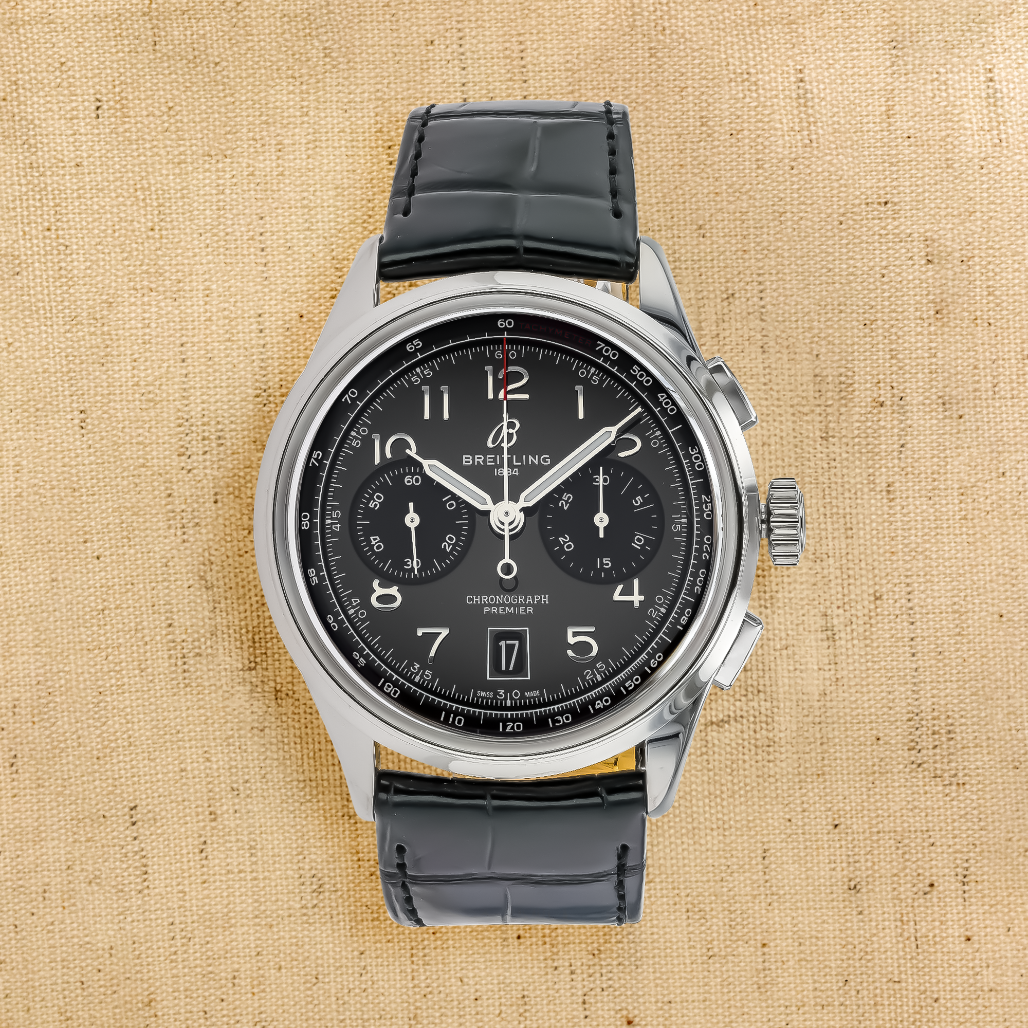 Pre-Owned Breitling Premier BO1 Chronograph 42 42mm, Black Dial, Arabic Numerals_1