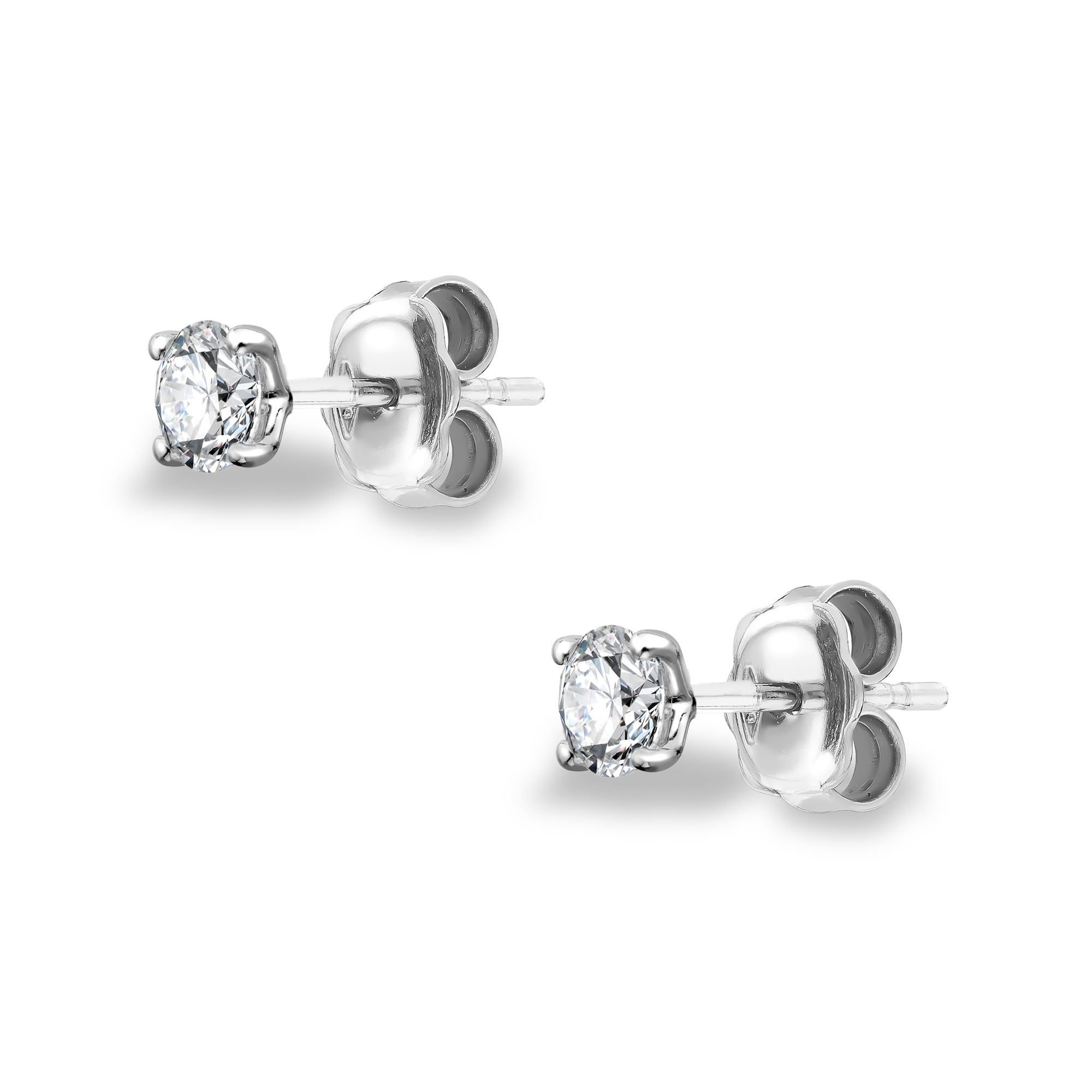 Contemporary Brilliant Cut 0.80ct Diamond Stud Earrings Brilliant cut, Claw set_2