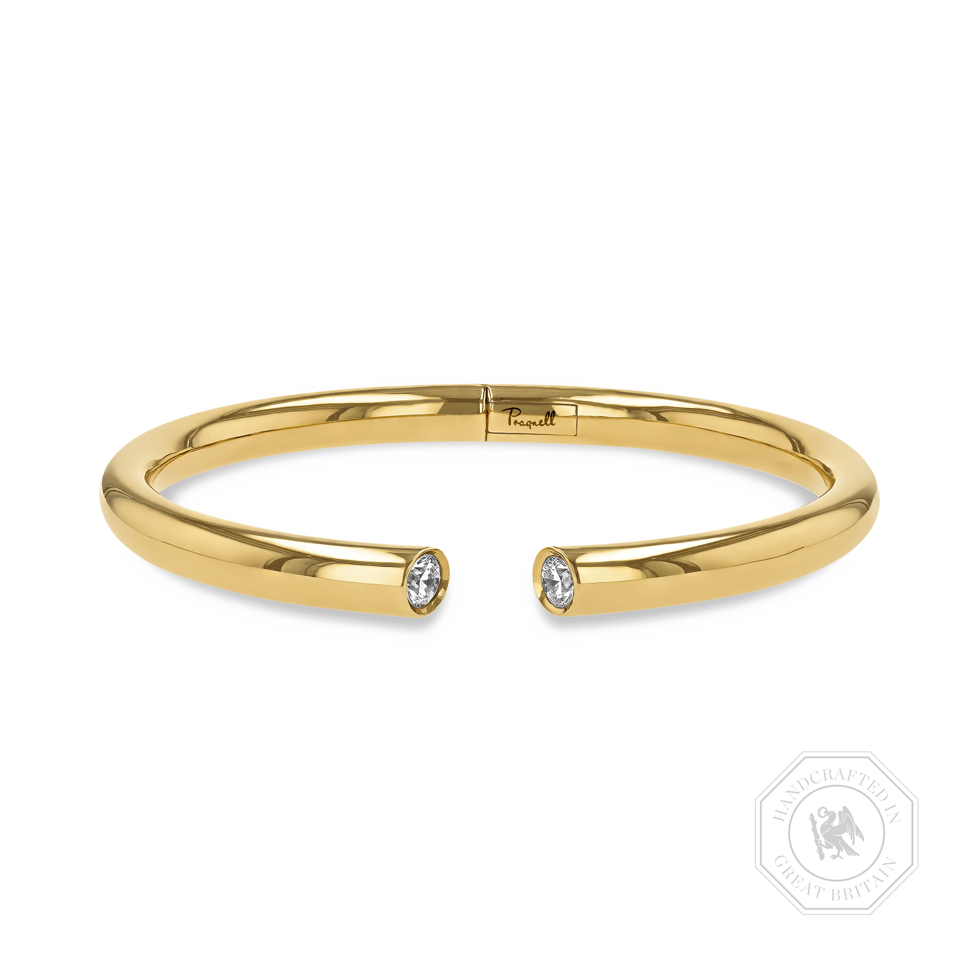 Eclipse 0.80ct Diamond Spring Bangle Brilliant Cut, Rubover Set_1