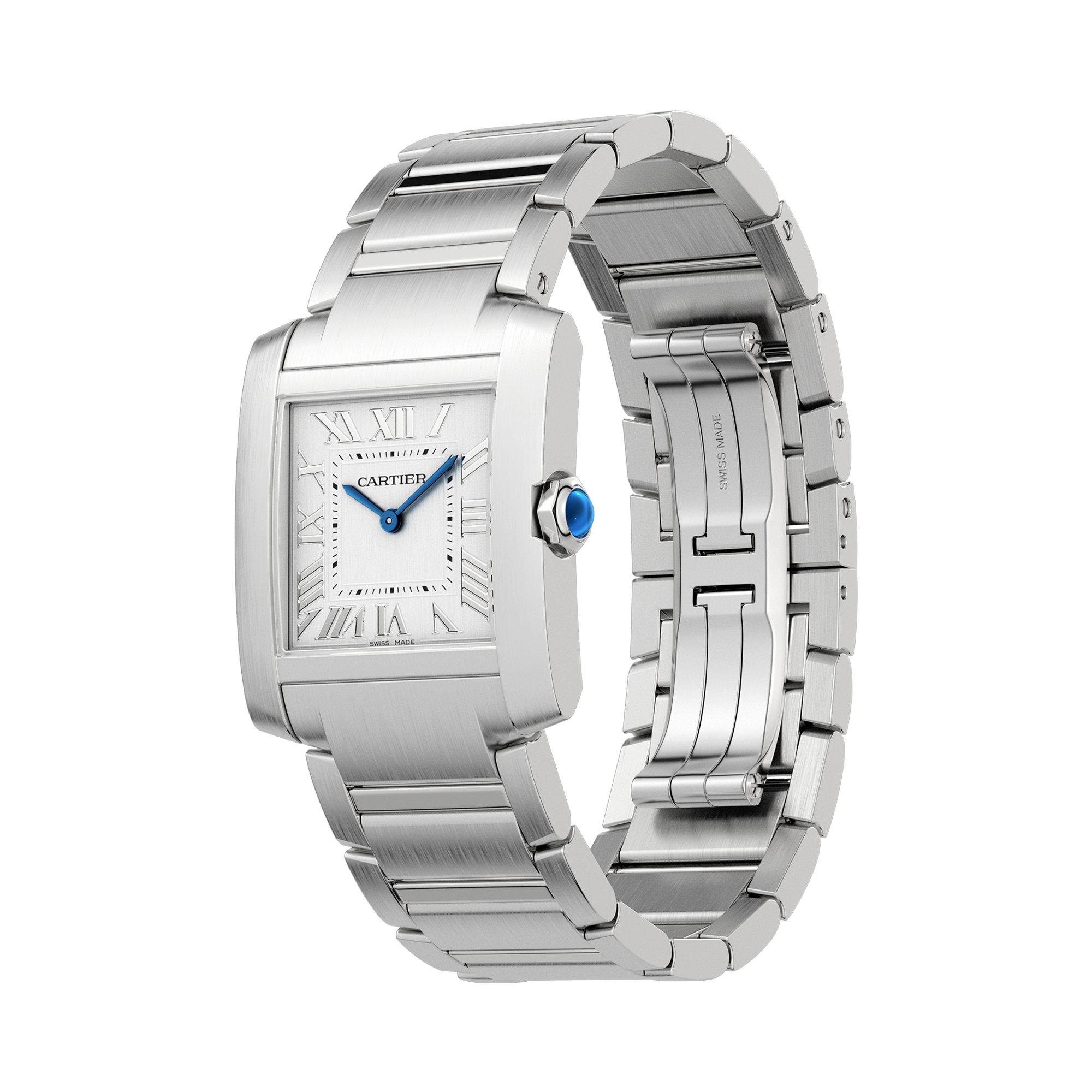 Cartier Tank Française Small, Silver Dial, Roman Numerals_2