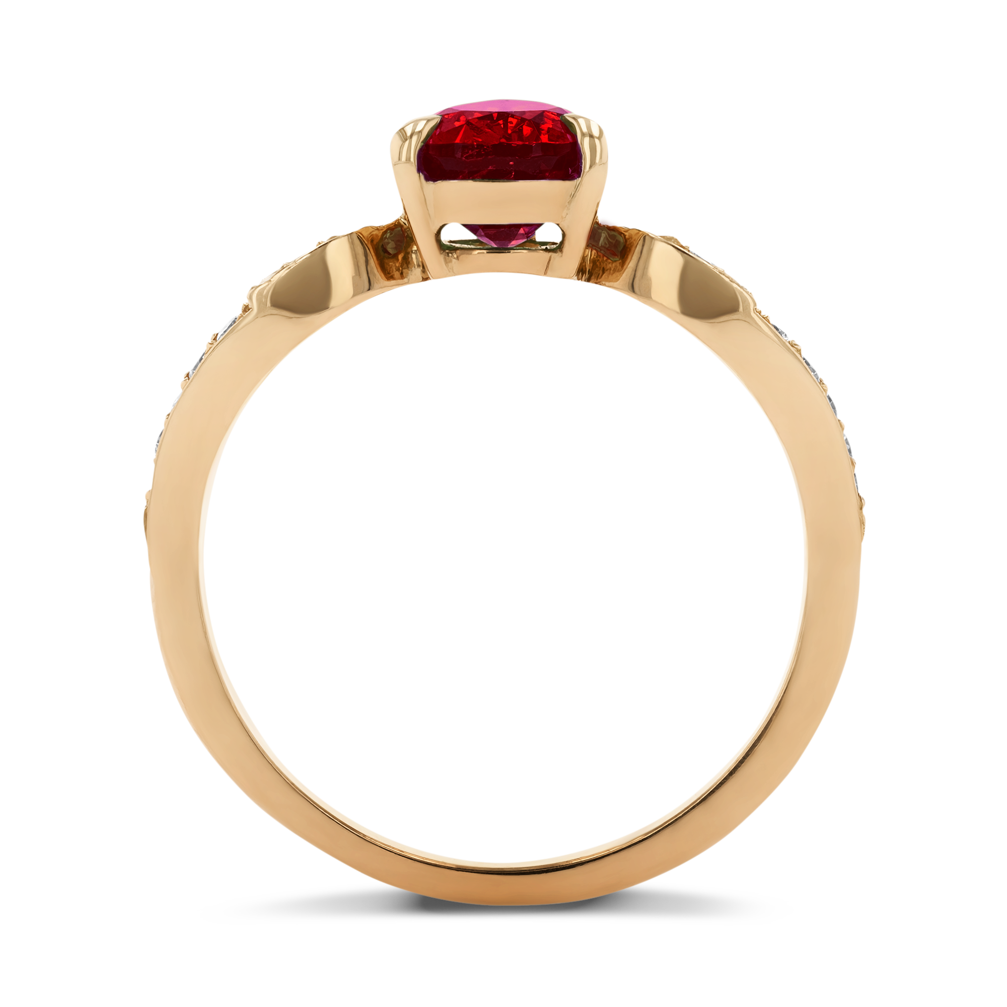 Tiara 1.17ct Ruby Solitaire Ring Pearshape, Claw Set_3