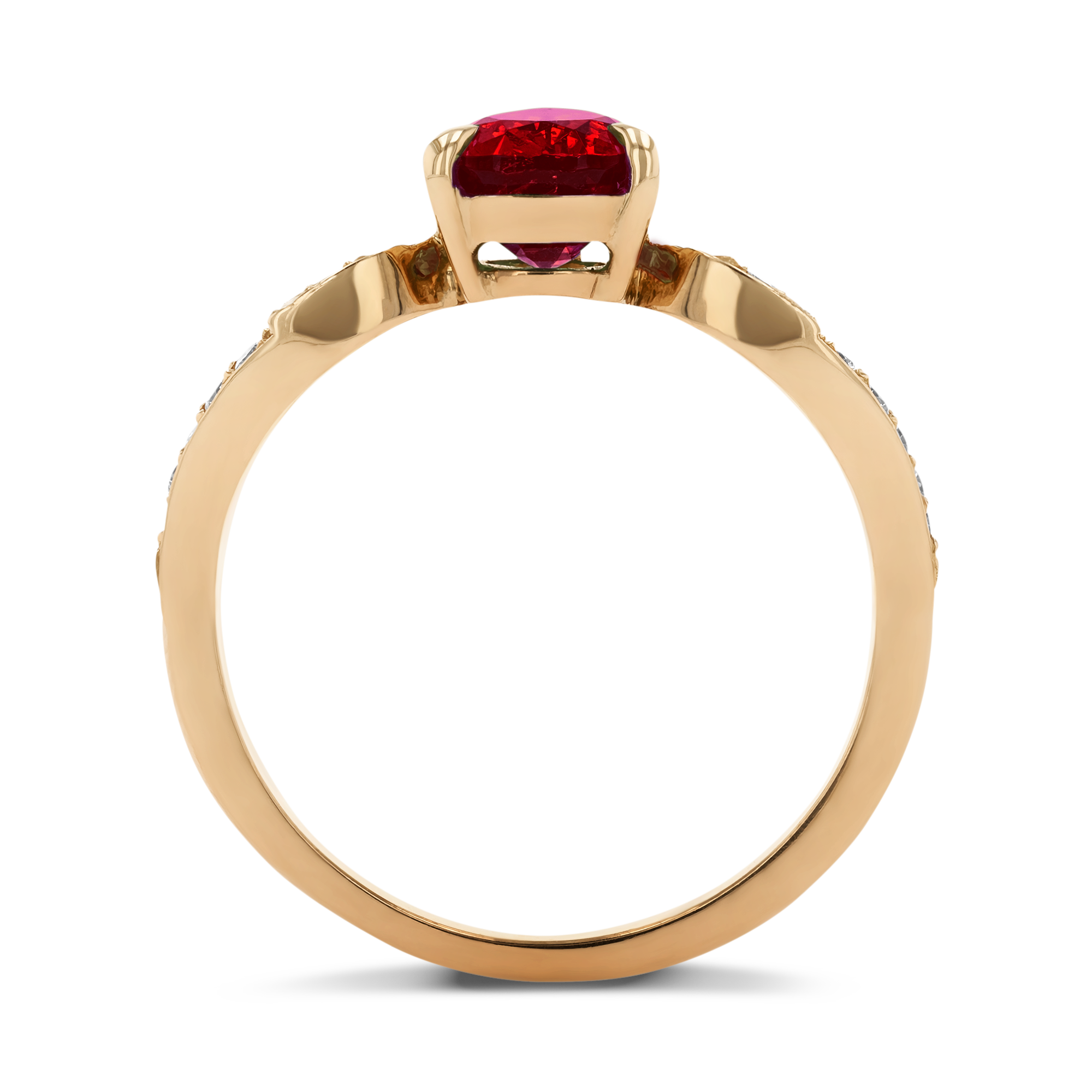 Tiara 1.17ct Ruby Solitaire Ring Pearshape, Claw Set_3