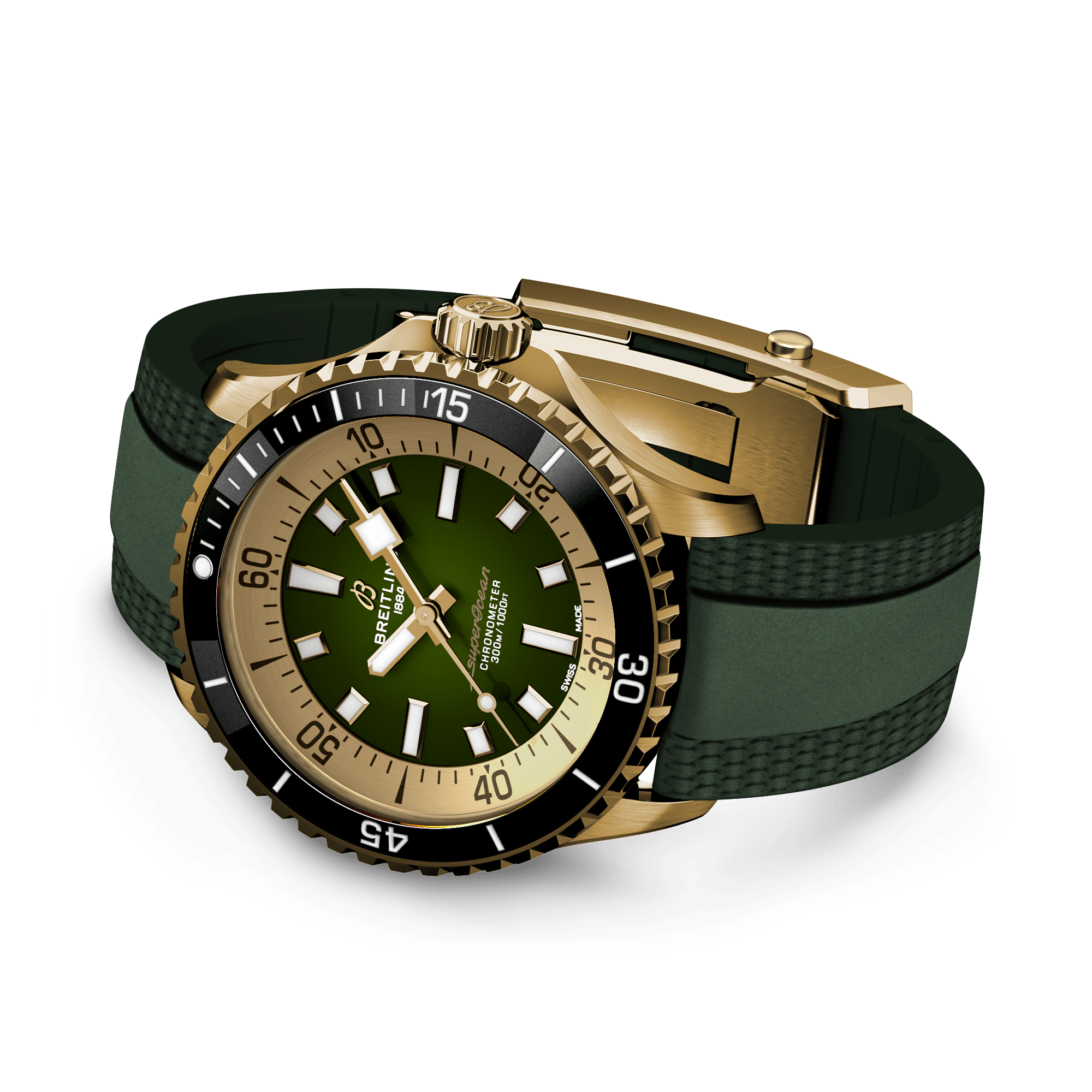 Breitling Superocean Automatic 42 Bronze 42mm, Green Dial, Arabic & Baton Numerals_4