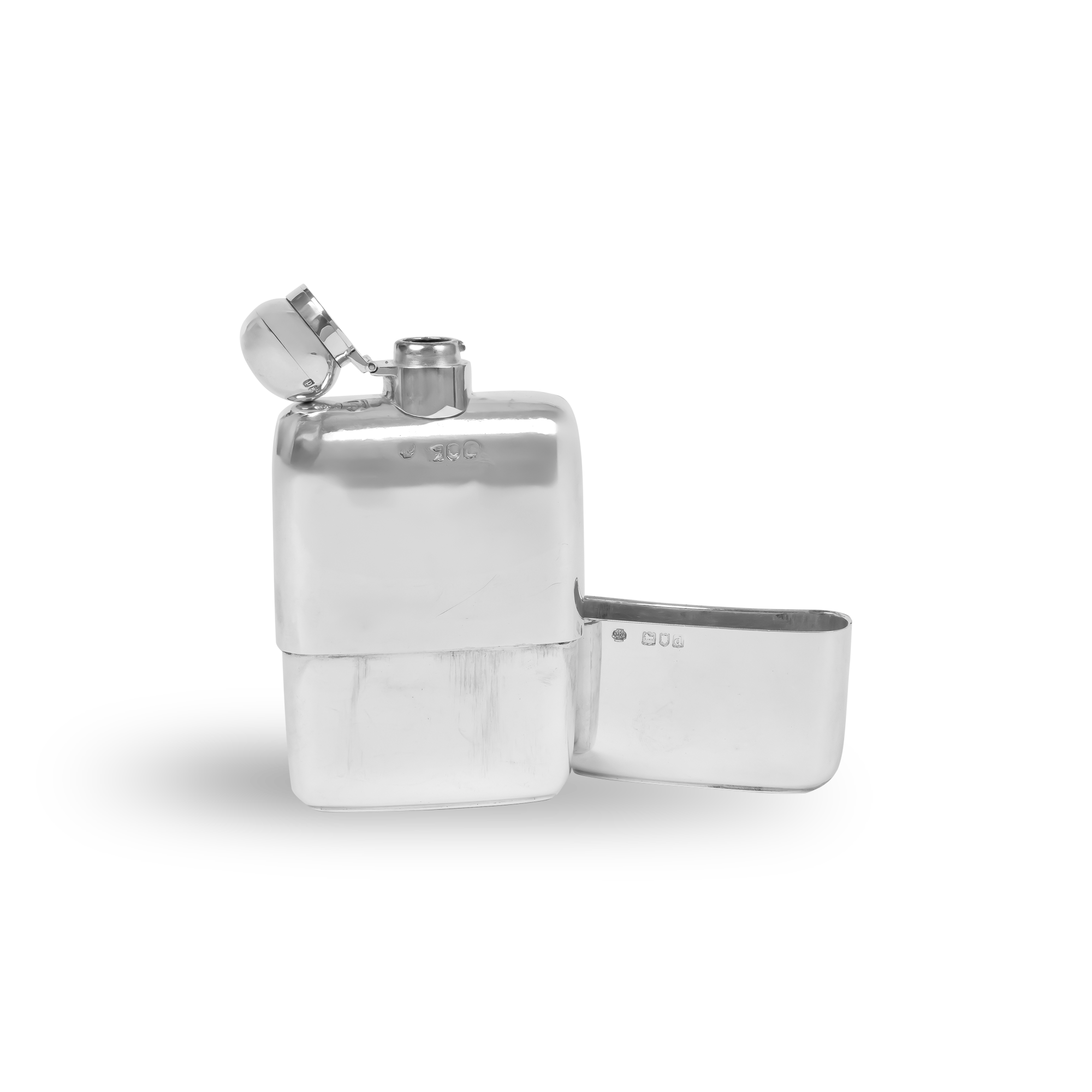 Silver Queen Victoria Hip Flask Hallmarked London_3