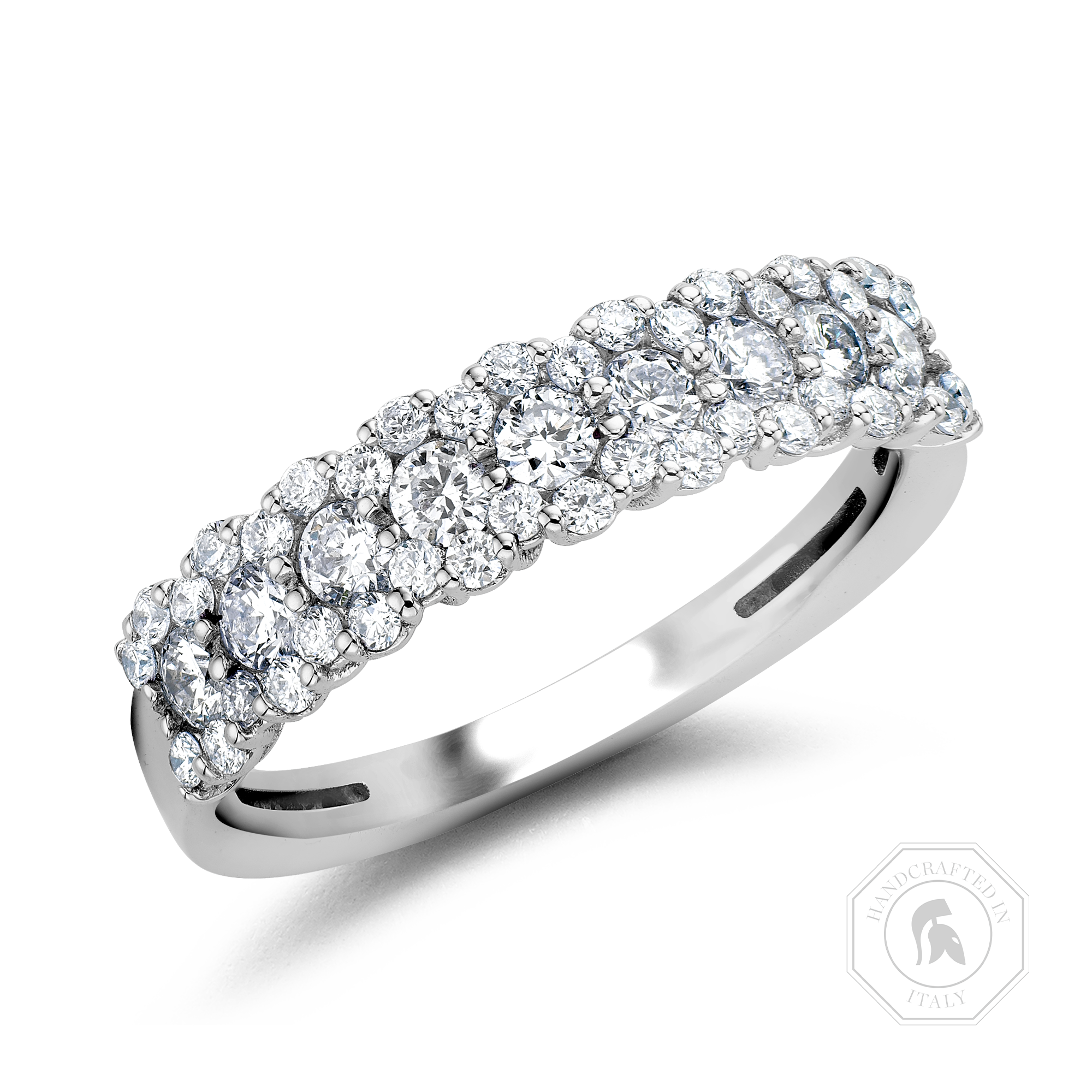 Brilliant Cut Diamond Half Eternity Ring Brilliant cut, Claw set_1