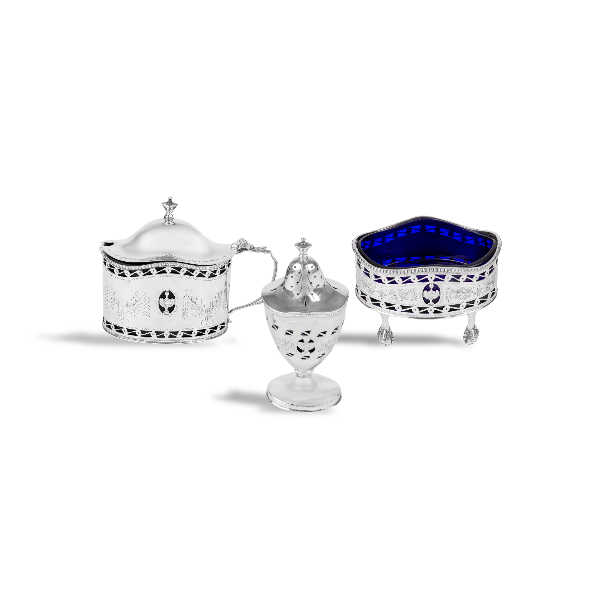 Silver Five Piece Condiment Set _2