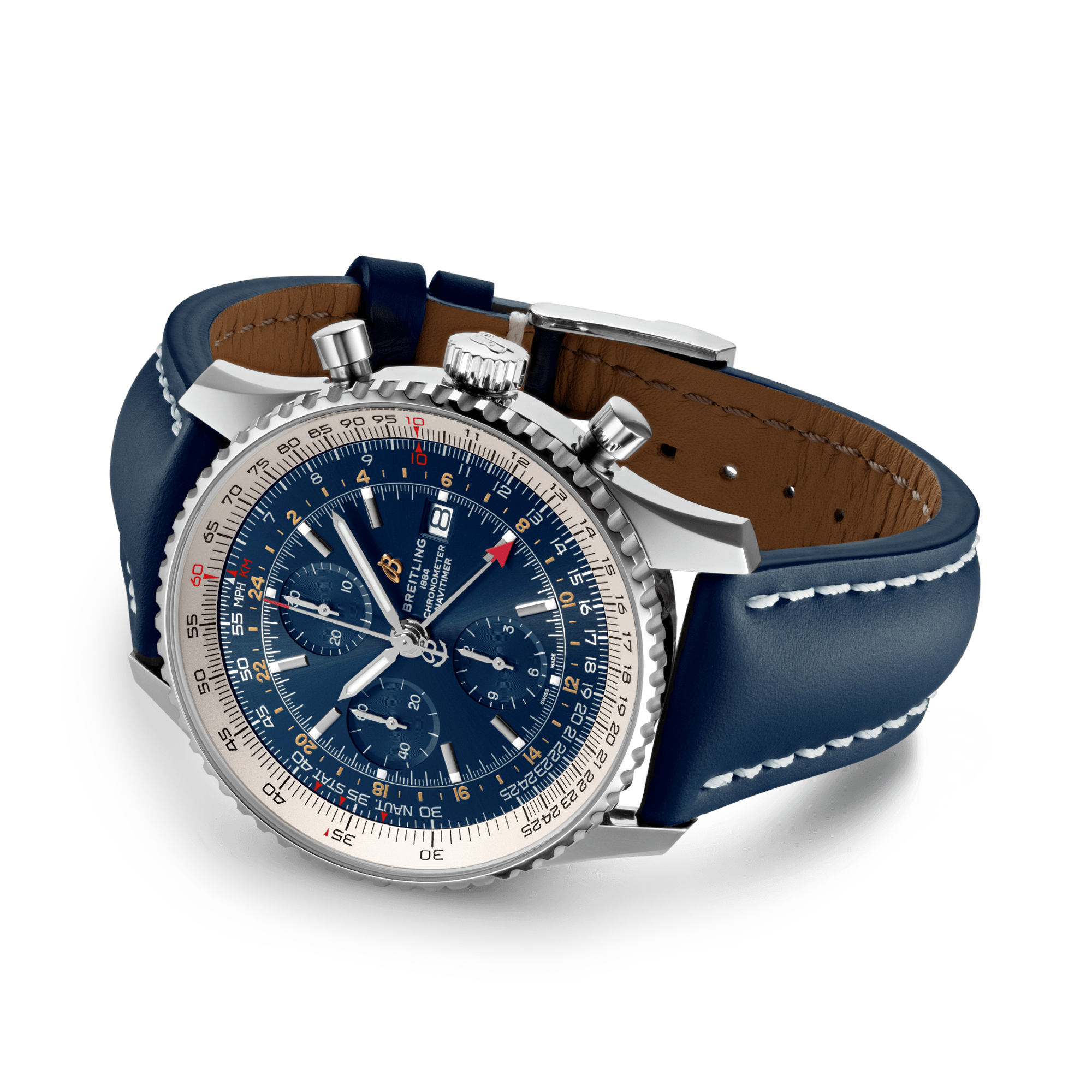 Breitling Navitimer Chronograph GMT 46mm, Blue Dial, Baton Numerals_4