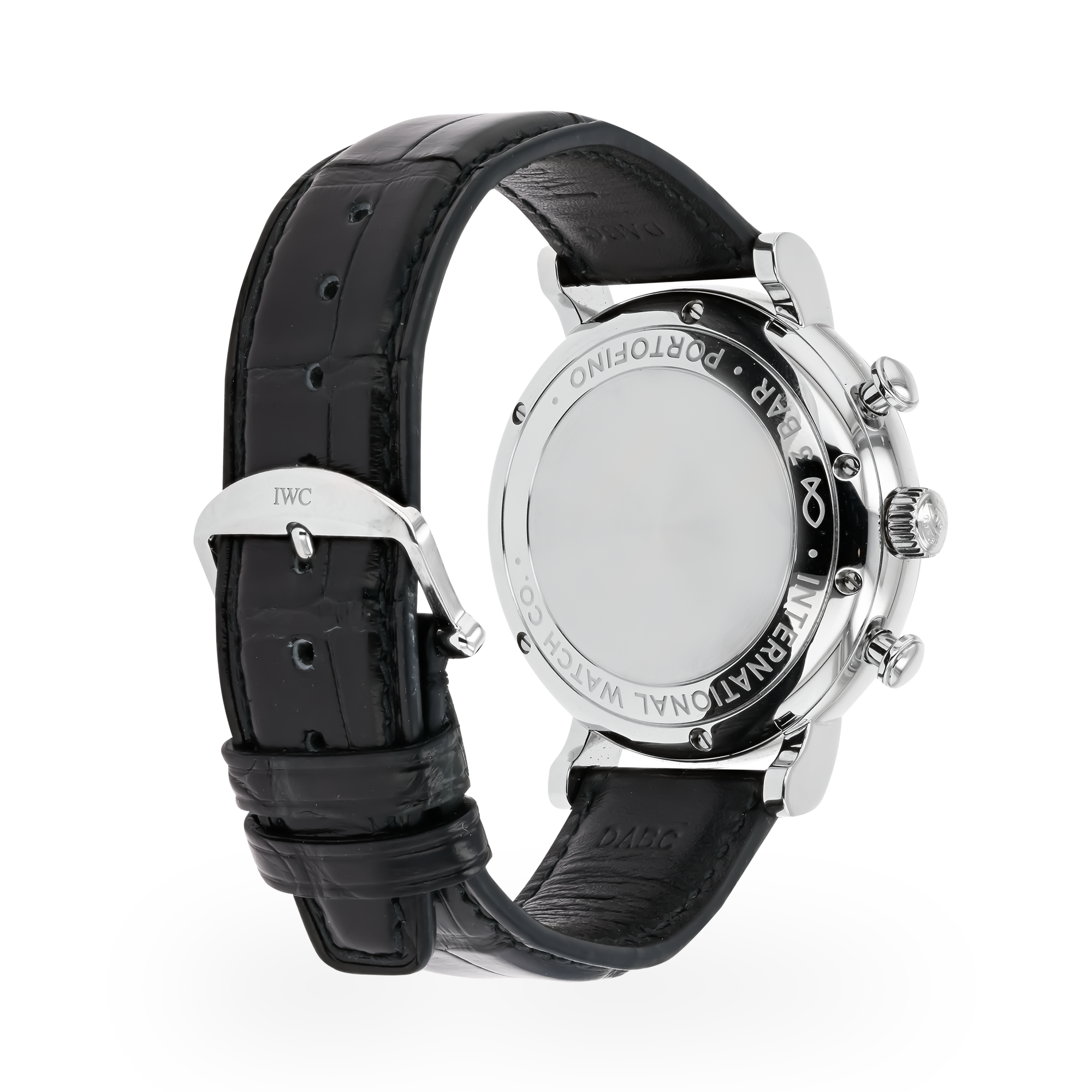 Pre-Owned IWC Portofino Chronograph 42mm, Black Dial, Baton Numerals_3
