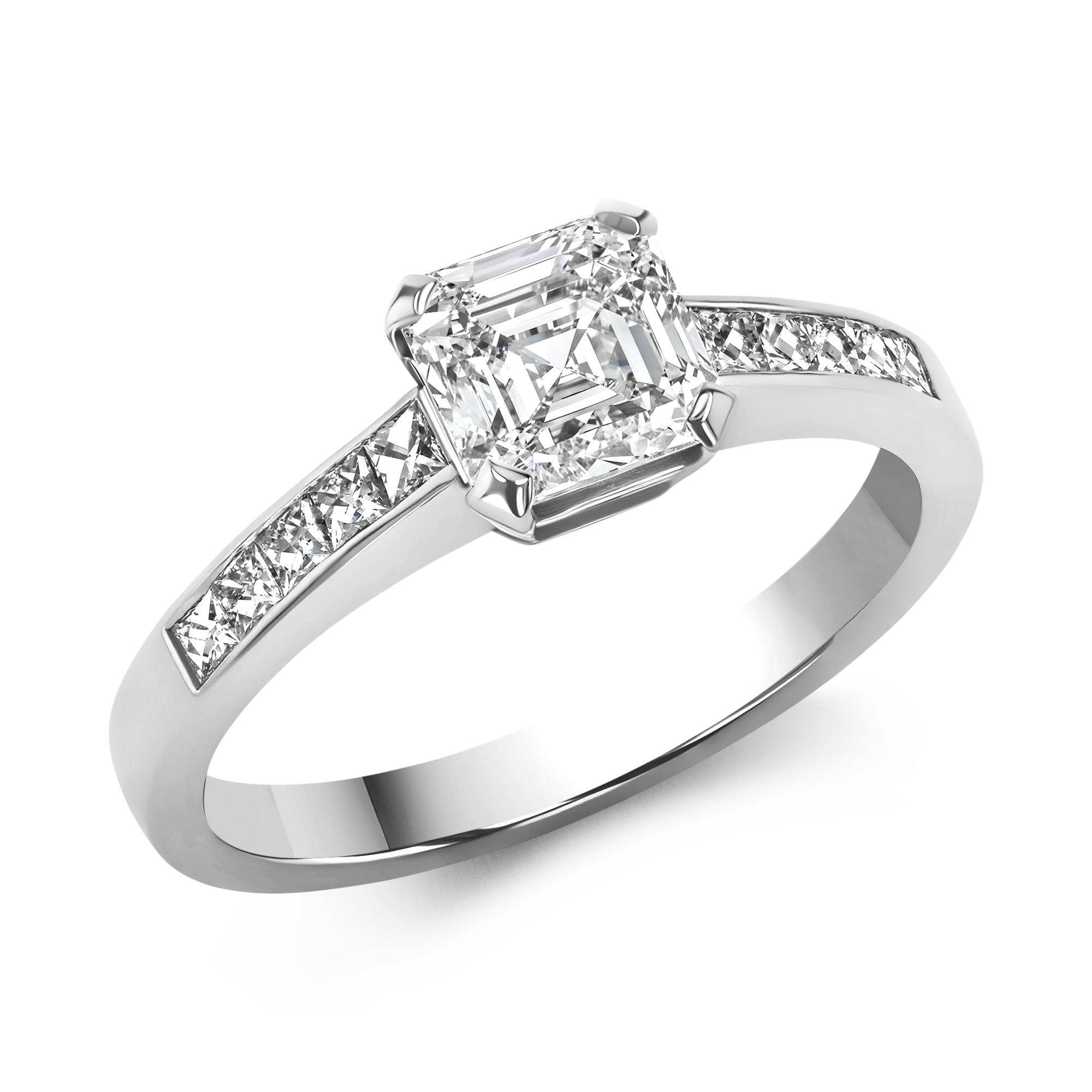 Gatsby 1.20ct Diamond Solitaire Ring Asscher Cut, Claw Set_1