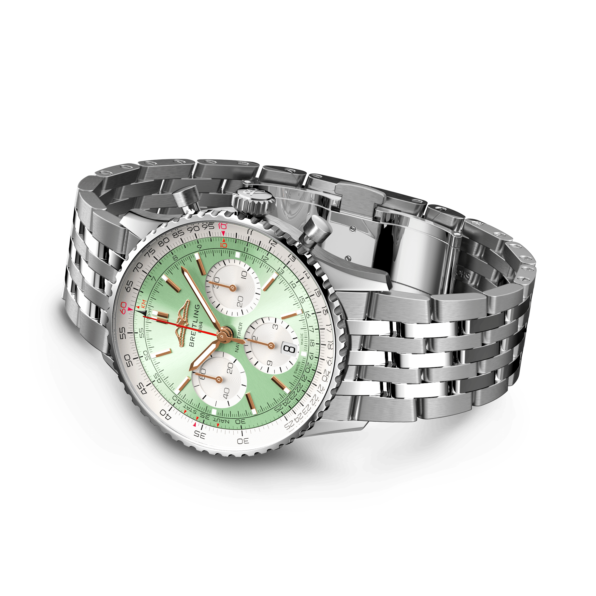 Breitling Navitimer B01 Chronograph 41 41mm, Mint Green Dial, Baton Numerals_4