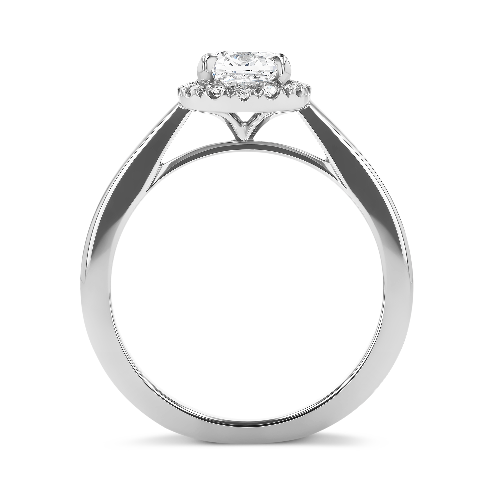 Celestial 1.06ct Cushion Cut Diamond Cluster Ring Cushion modern cut, Claw set_3