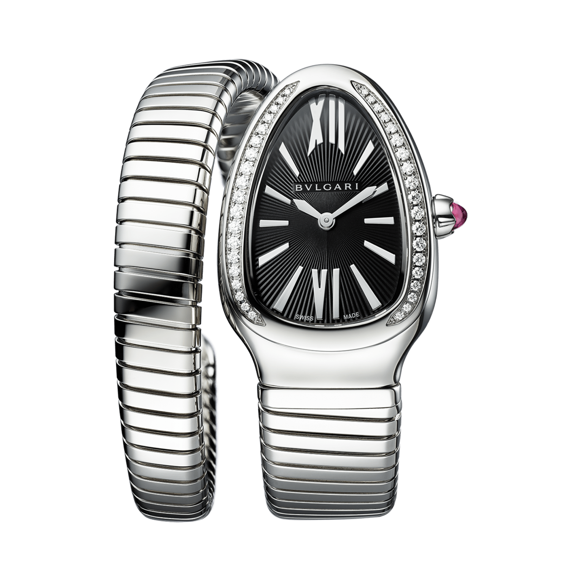 Bvlgari Serpenti Tubogasi 35mm, Black Dial, Baton & Roman Numeral_1