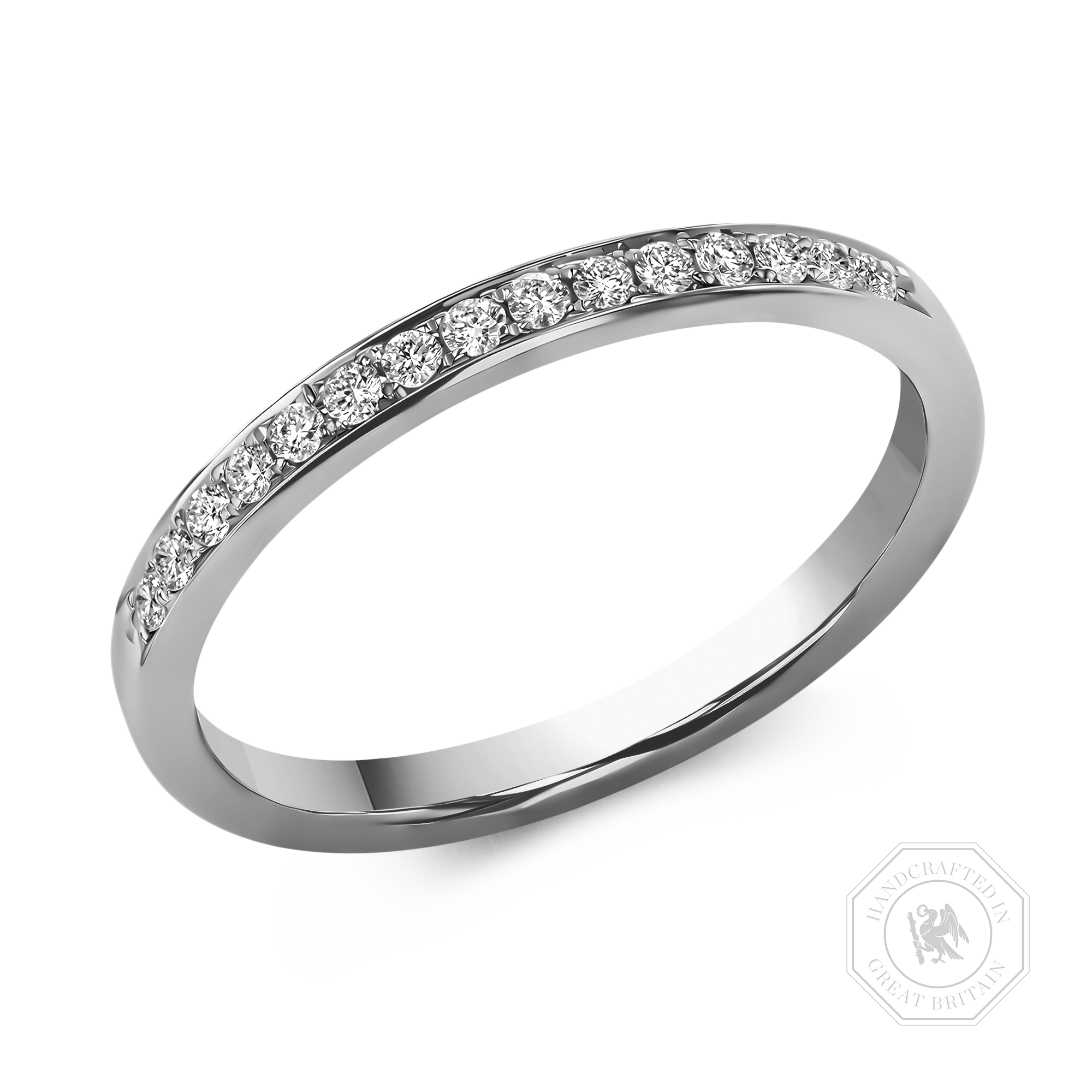 Brilliant Cut Diamond Half Eternity Ring Brilliant Cut  Half Eternity  Thread Set_1