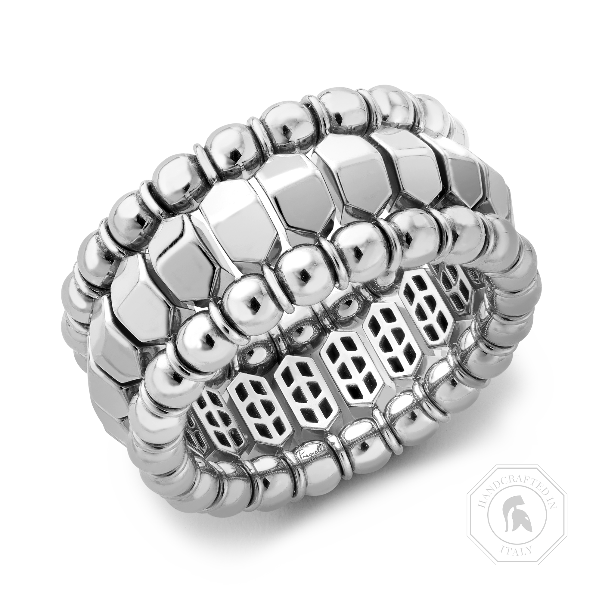 Bohemia Peaked Expandable Three Row Ring _1