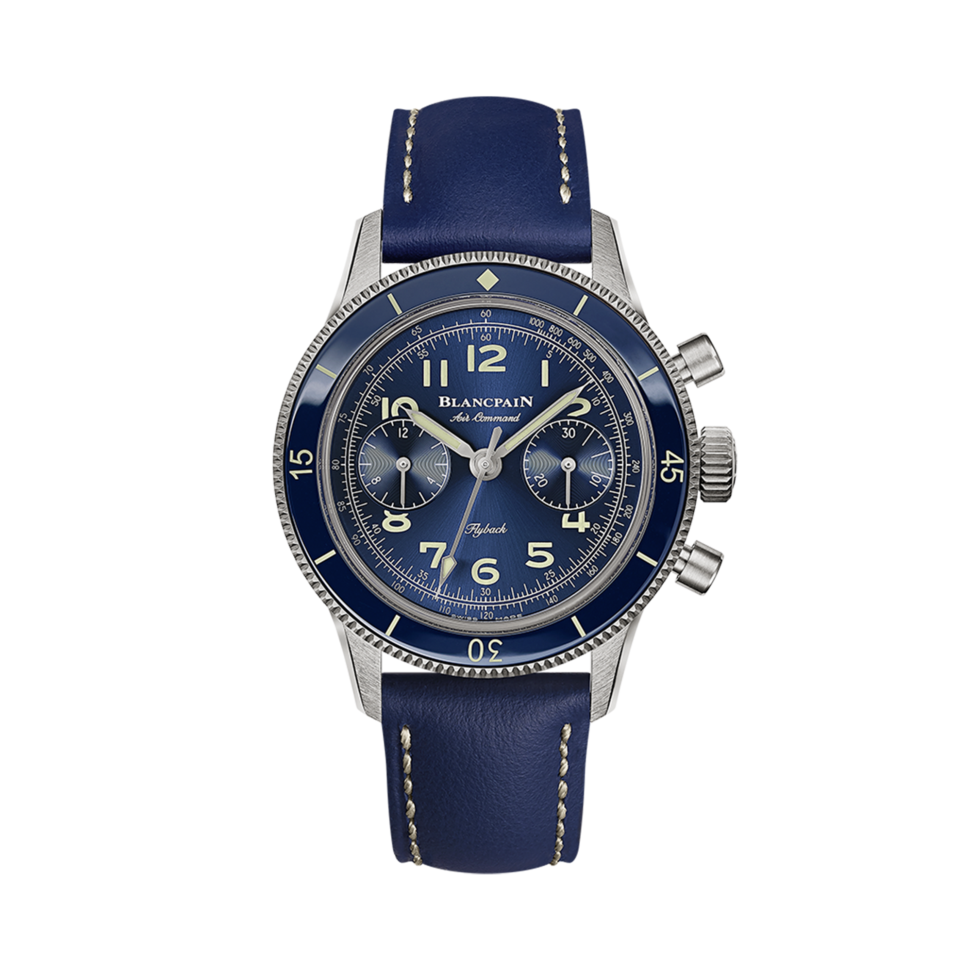 Blancpain Air command 36.2 mm, Blue Dial Arabic Numerals_1