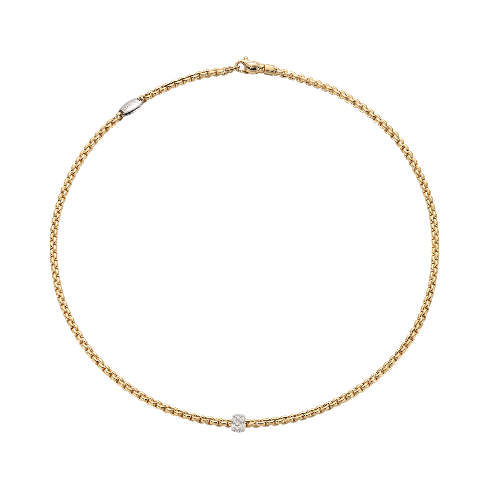 Fope Eka Diamond Necklace Round Brilliant Cut, Pave Set_1