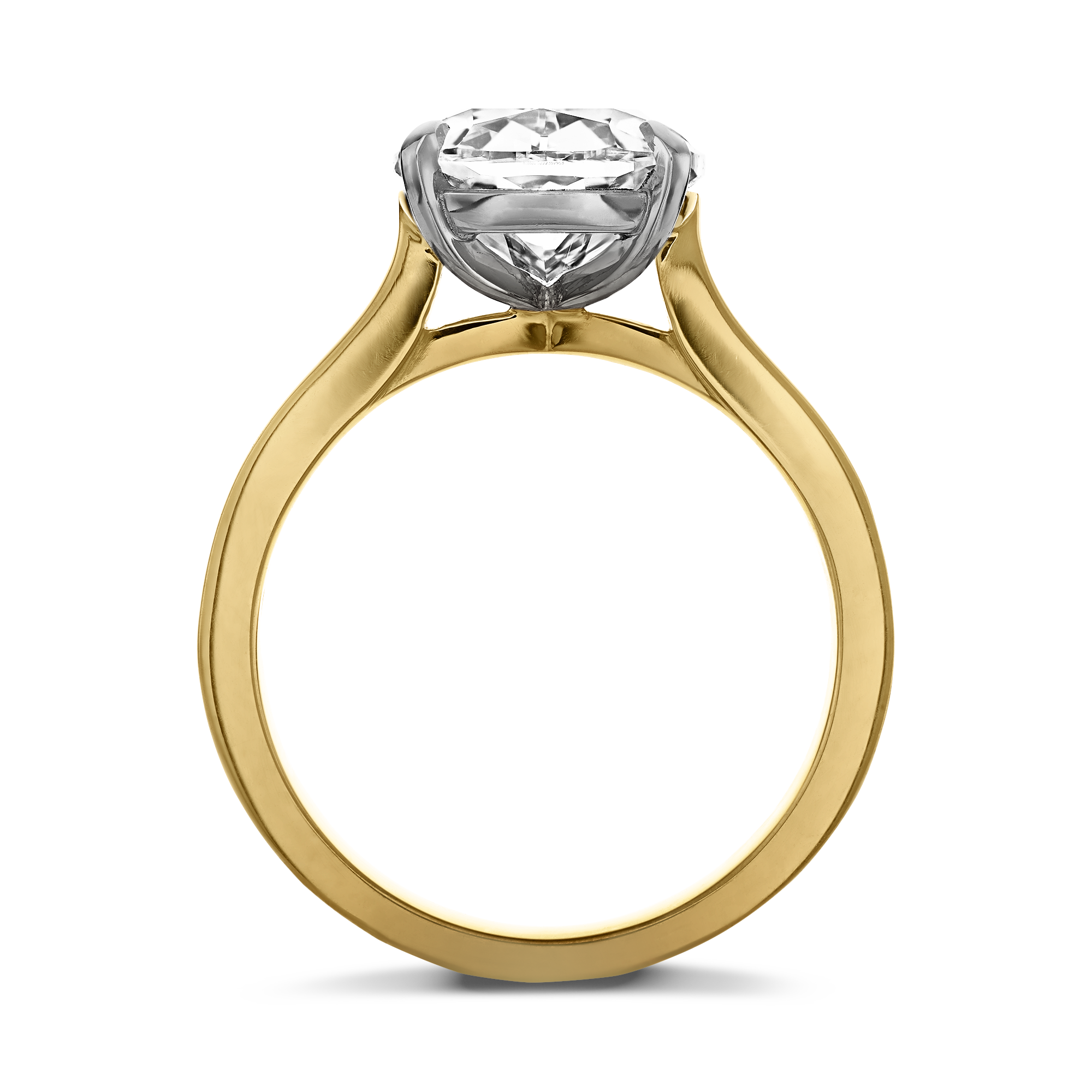 Masterpiece Deco Setting 5.02ct Diamond Solitaire Ring Cushion Antique Cut, Claw Set_3