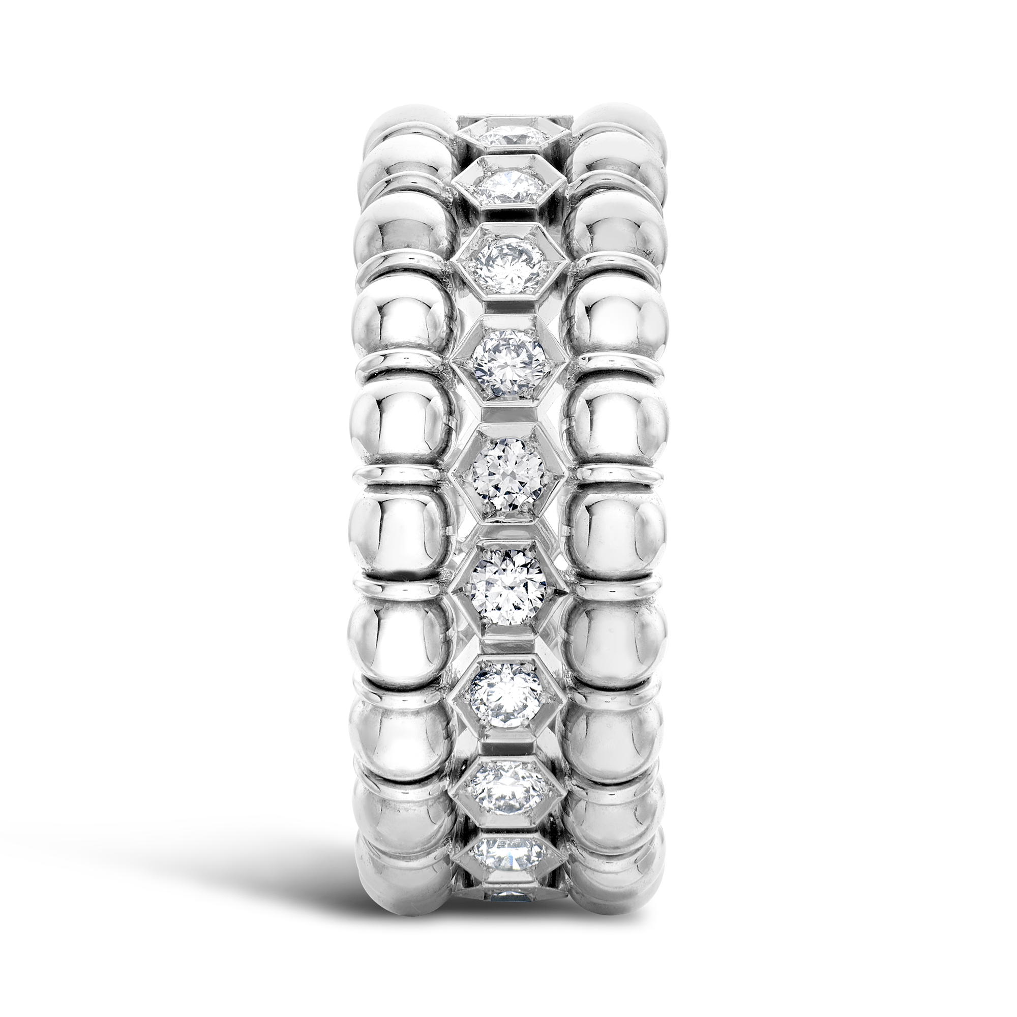 Bohemia Polished Expandable Ring Brilliant Cut, Rubover Set_4