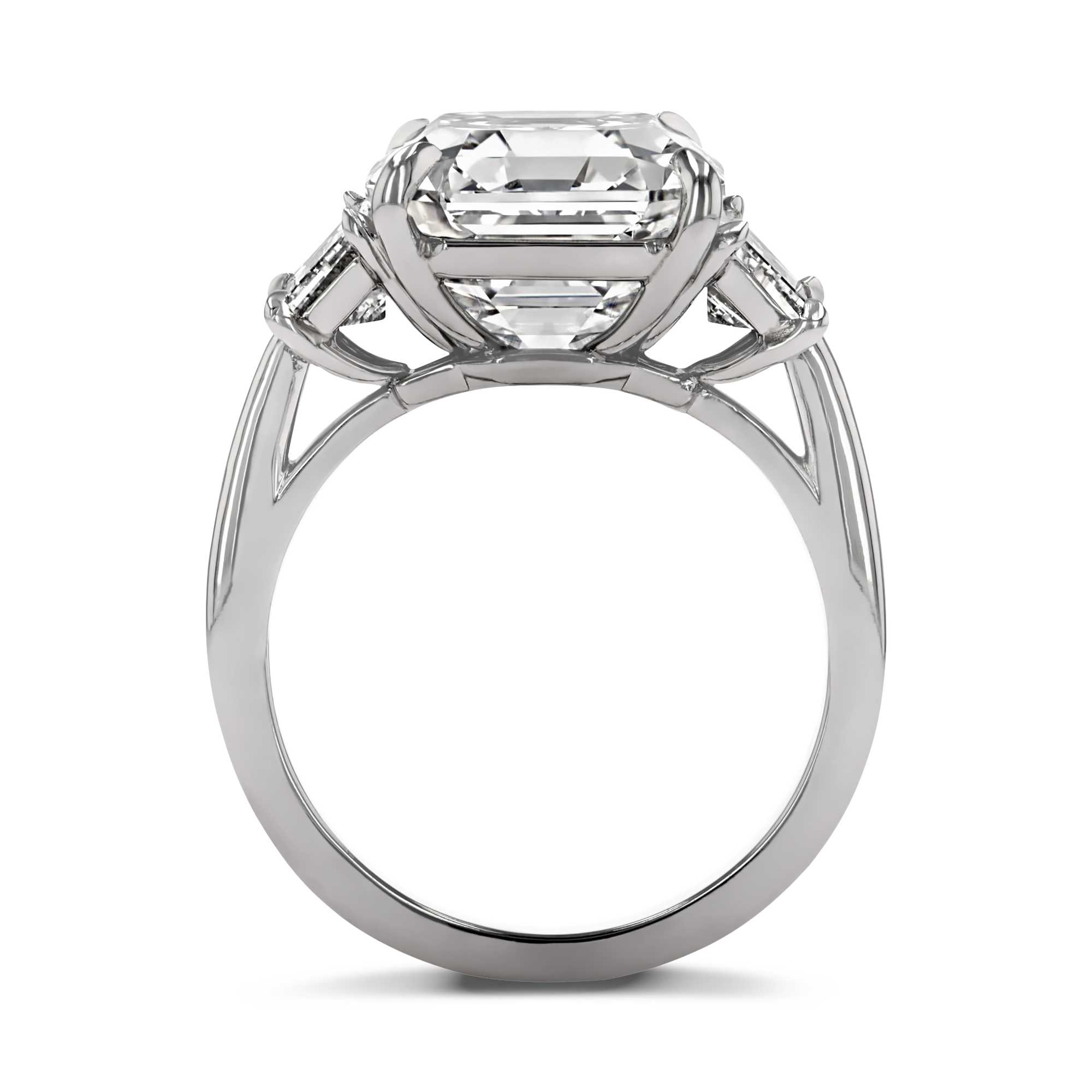 Asscher Cut 8.03ct Diamond Three Stone Ring Asscher Cut, Claw Set_3